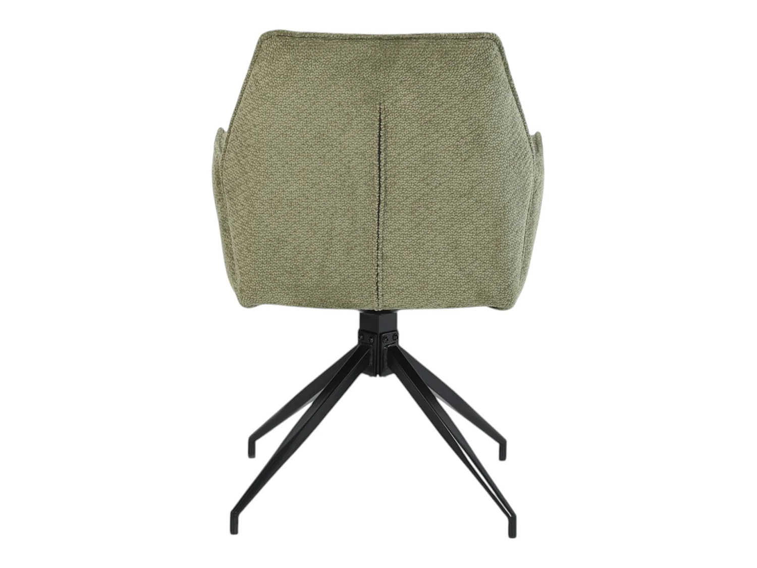 Lot de 2 chaises avec accoudoirs pivotantes tissu vert - FITOUS II