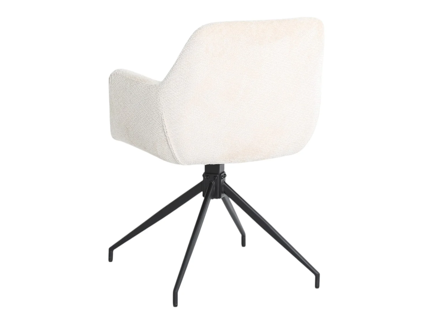 Lot de 2 chaises avec accoudoirs pivotantes tissu beige / écru  - MORINI