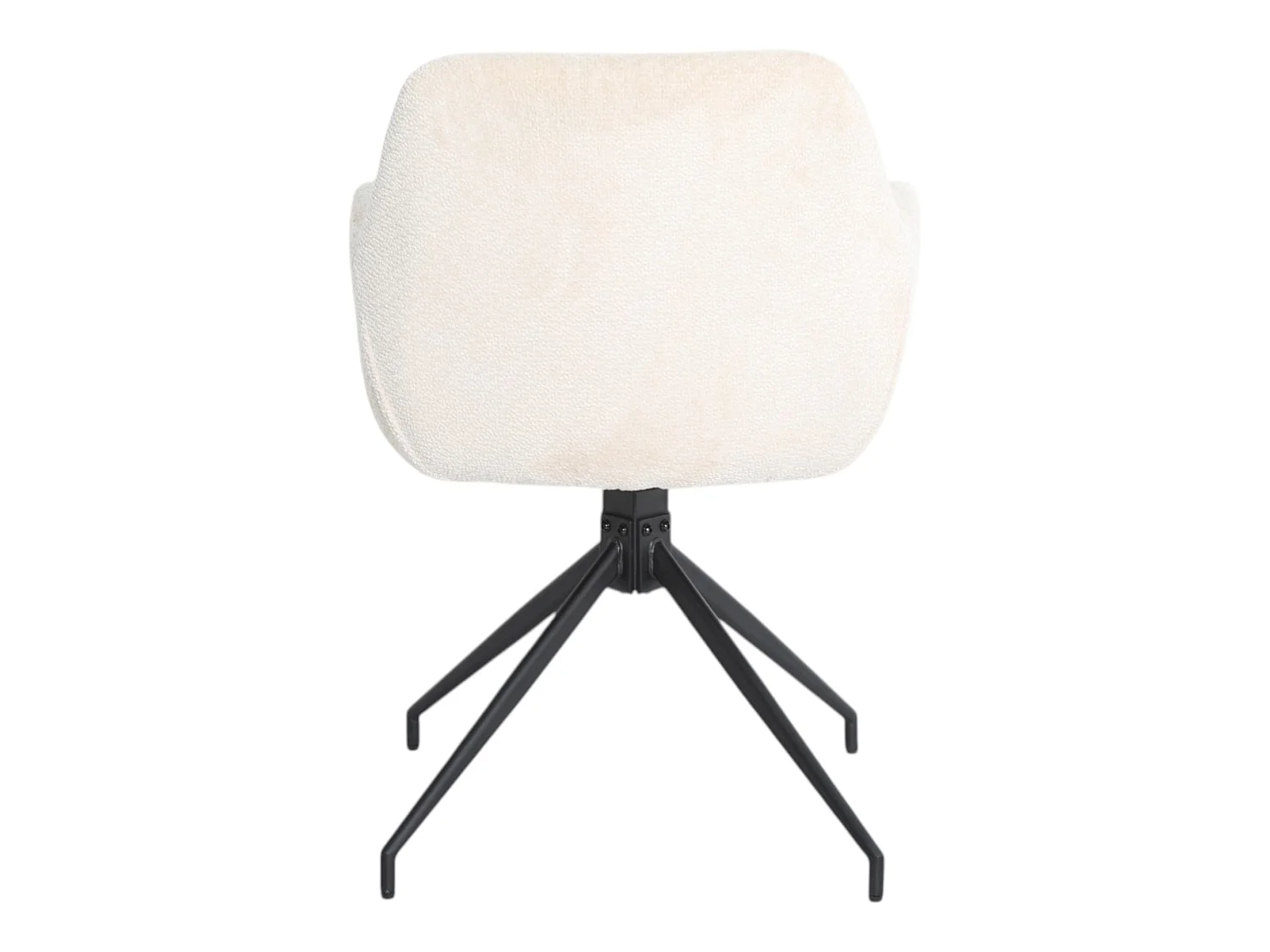 Lot de 2 chaises avec accoudoirs pivotantes tissu beige / écru  - MORINI