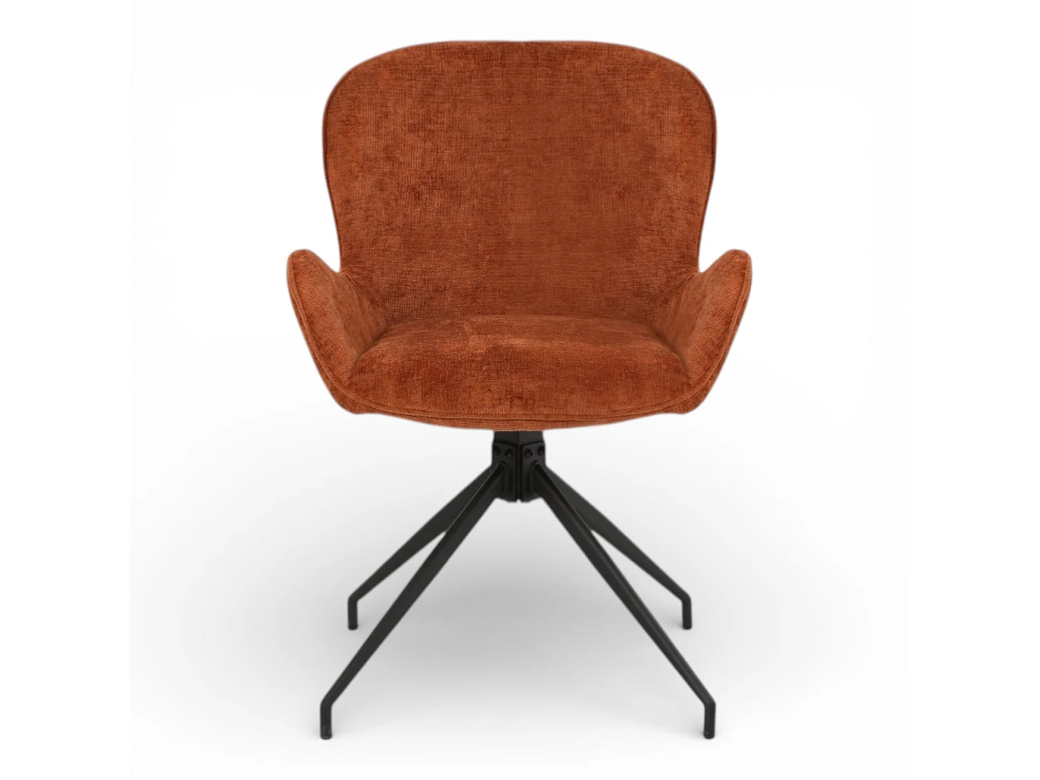 Lot de 2 chaises pivotantes tissu orange - ASYAR