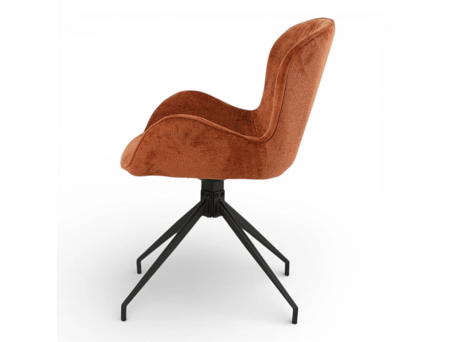 Lot de 2 chaises pivotantes tissu orange - ASYAR