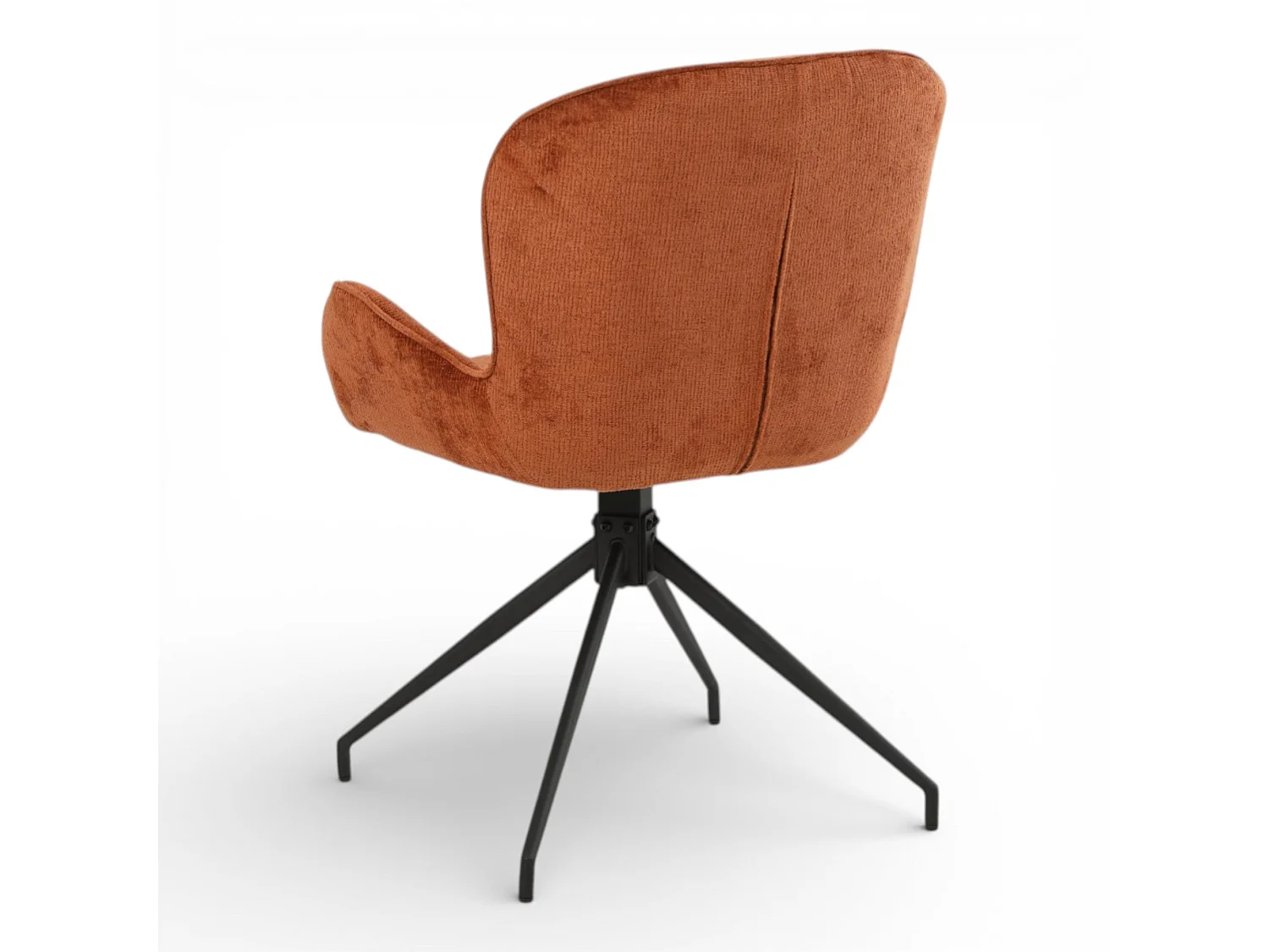 Lot de 2 chaises pivotantes tissu orange - ASYAR