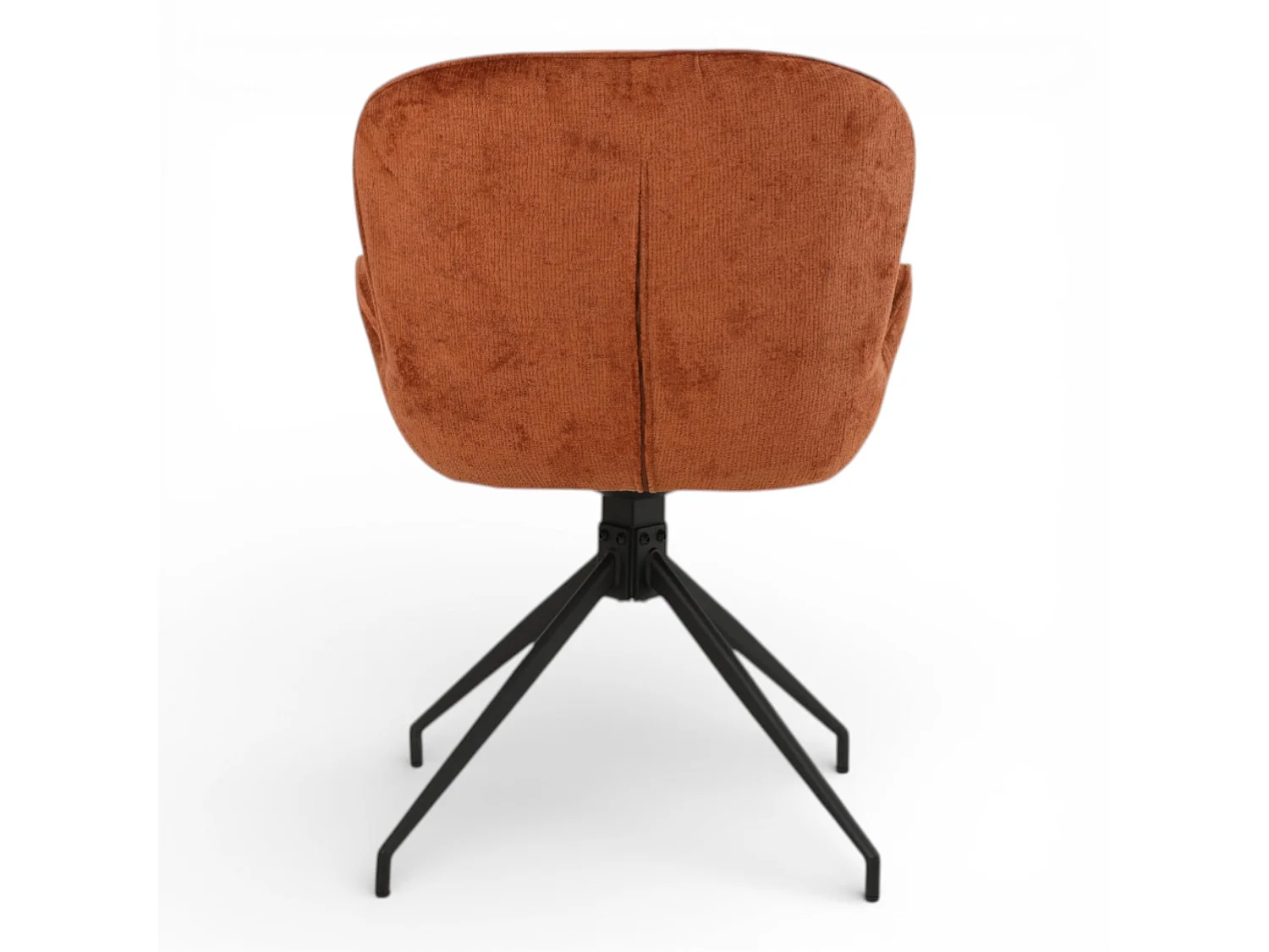 Lot de 2 chaises pivotantes tissu orange - ASYAR