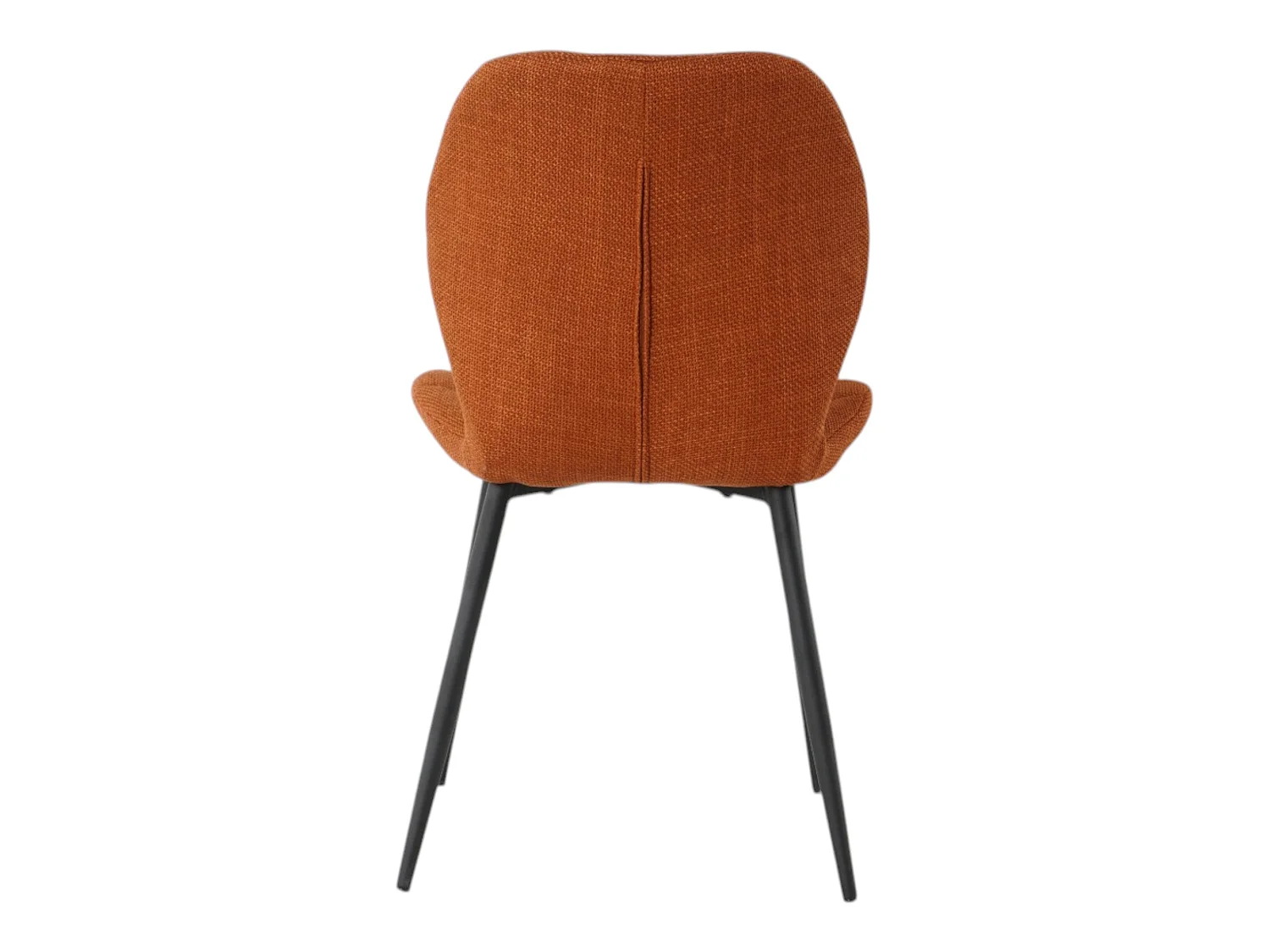 Lot de 4 chaises de salle à manger PORTO tissu maille orange pieds métal noir