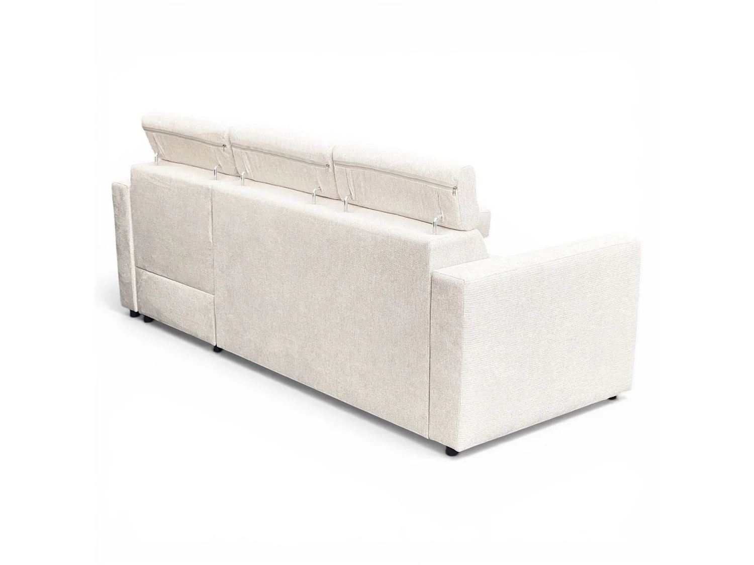 Canapé d'angle convertible en tissu beige -  POCKET