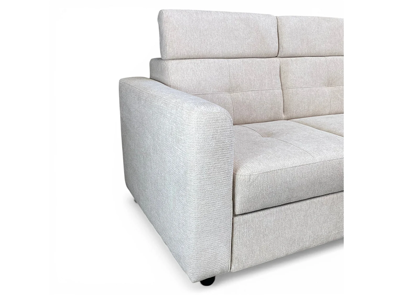 Canapé d'angle convertible en tissu beige -  POCKET