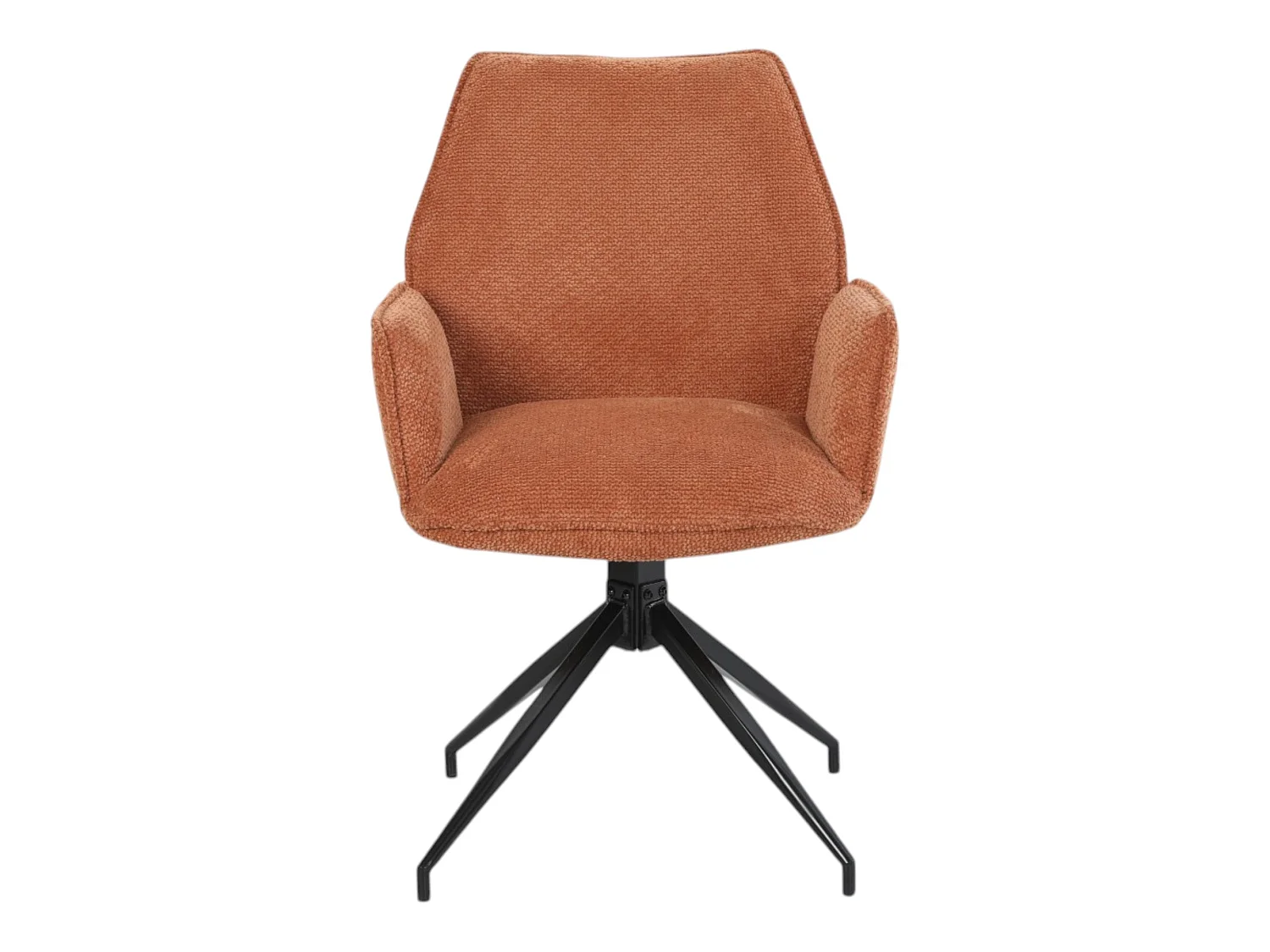 Lot de 2 chaises avec accoudoirs pivotantes tissu orange - FITOUS II