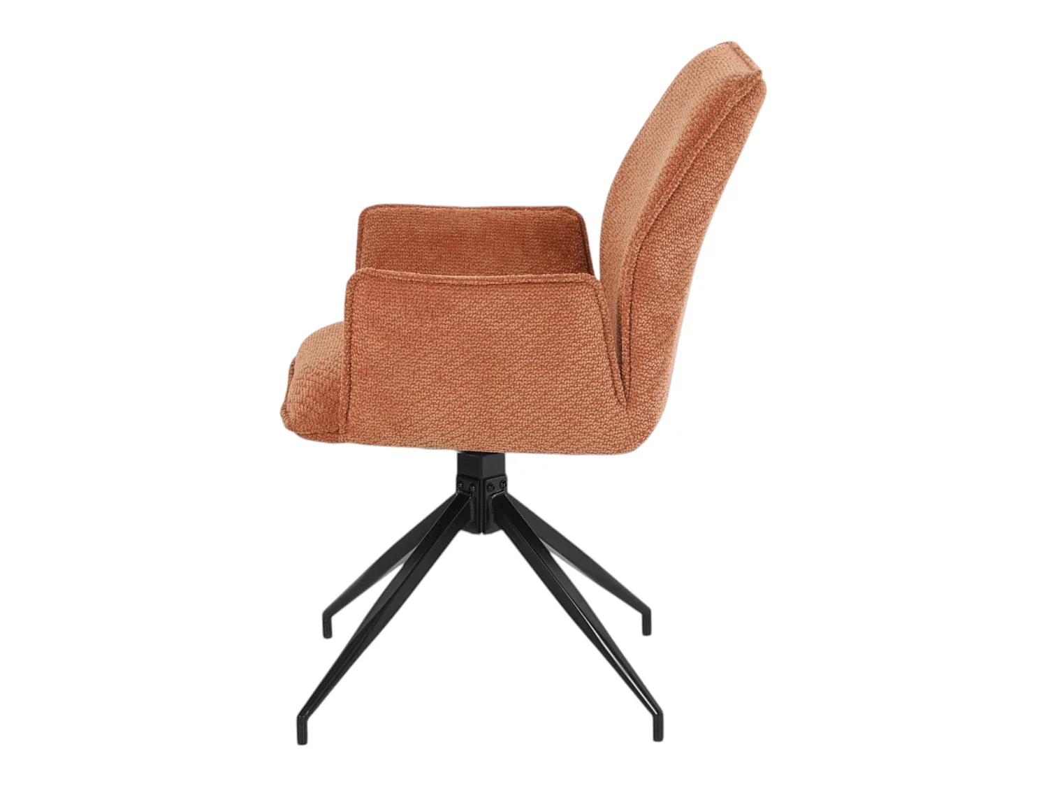 Lot de 2 chaises avec accoudoirs pivotantes tissu orange - FITOUS II