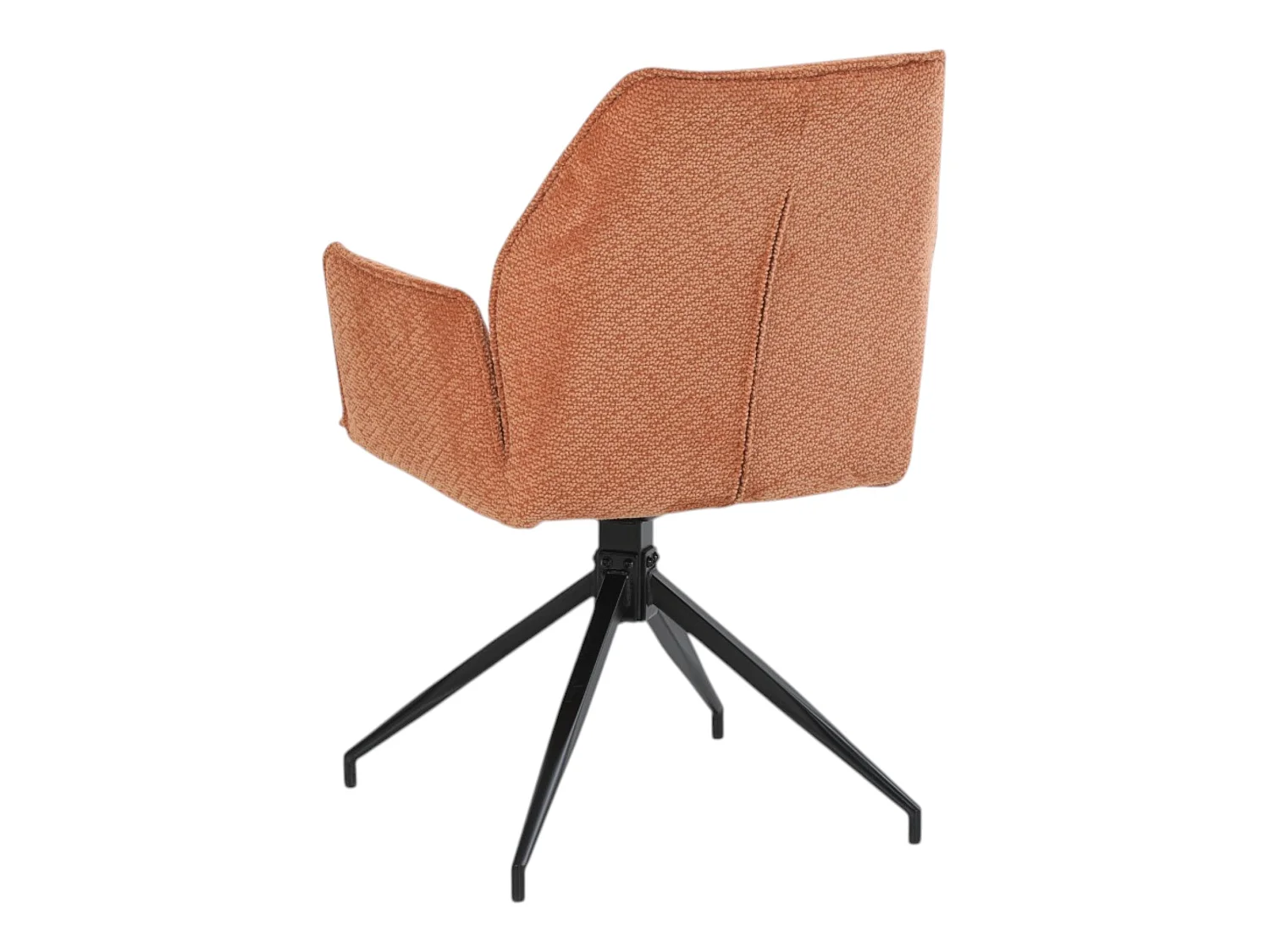 Lot de 2 chaises avec accoudoirs pivotantes tissu orange - FITOUS II