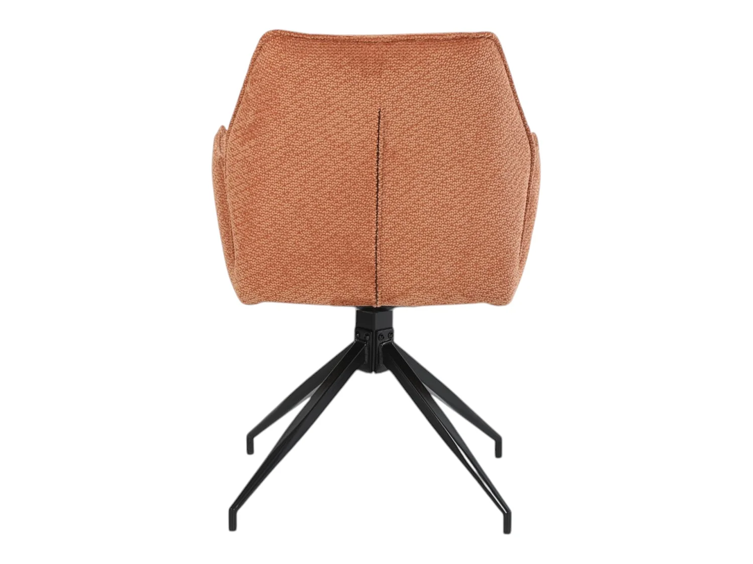 Lot de 2 chaises avec accoudoirs pivotantes tissu orange - FITOUS II