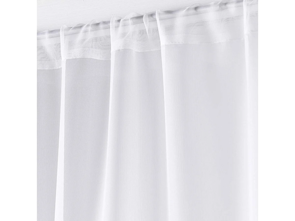 Paire de Voilages Passe-Tringle "Voiline" 70x200cm Blanc