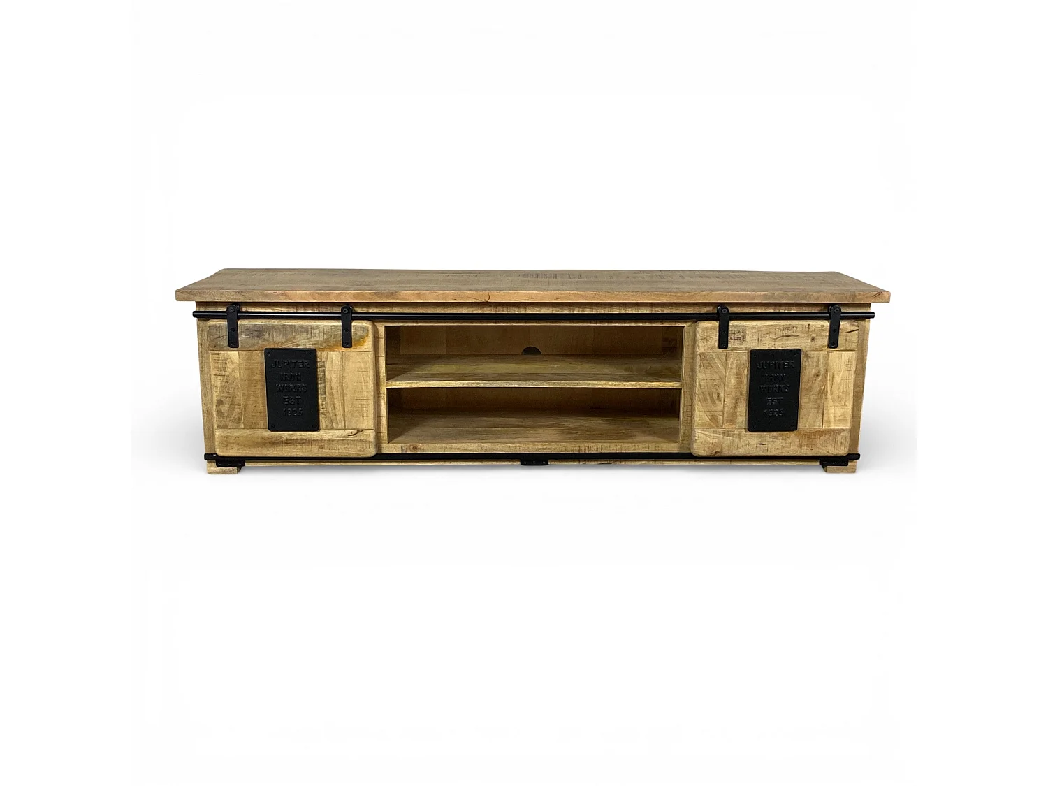 Meuble TV 180 cm en bois massif de manguier - RAILWAY