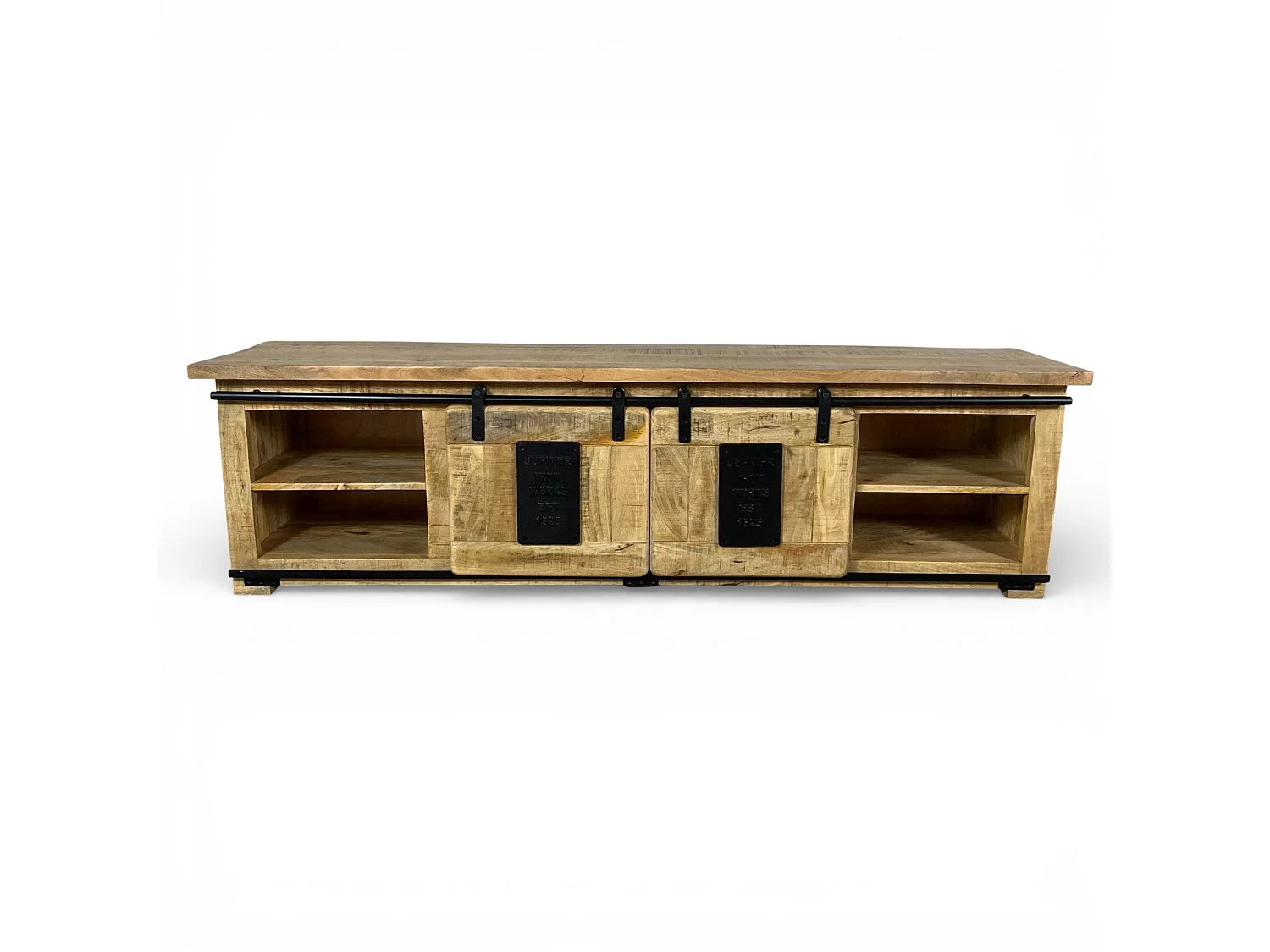 Meuble TV 180 cm en bois massif de manguier - RAILWAY