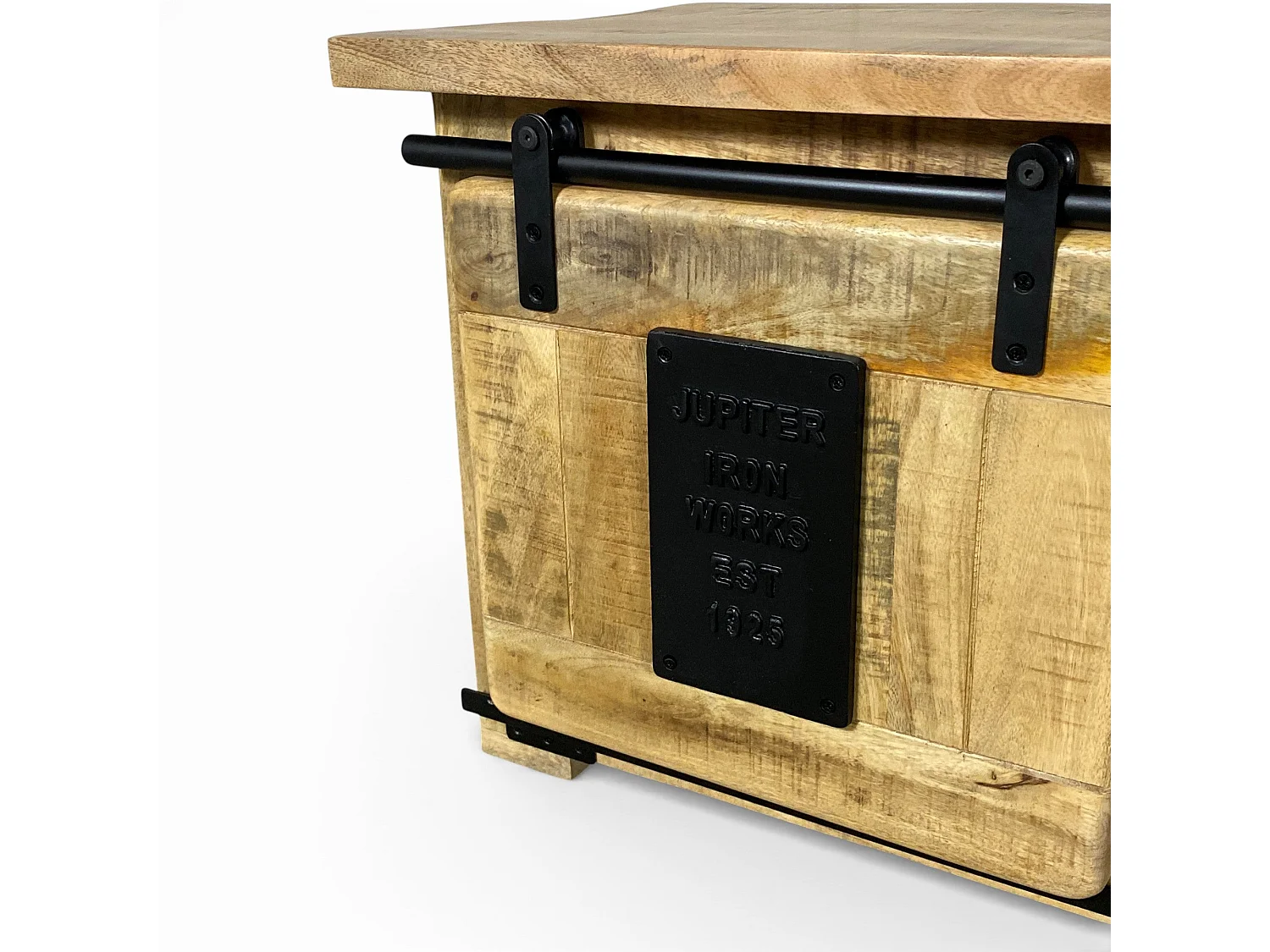 Meuble TV 180 cm en bois massif de manguier - RAILWAY