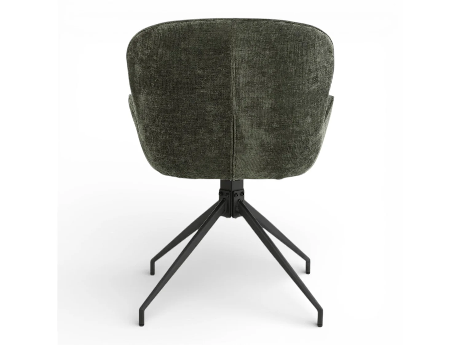 Lot de 2 chaises pivotantes tissu vert - ASYAR