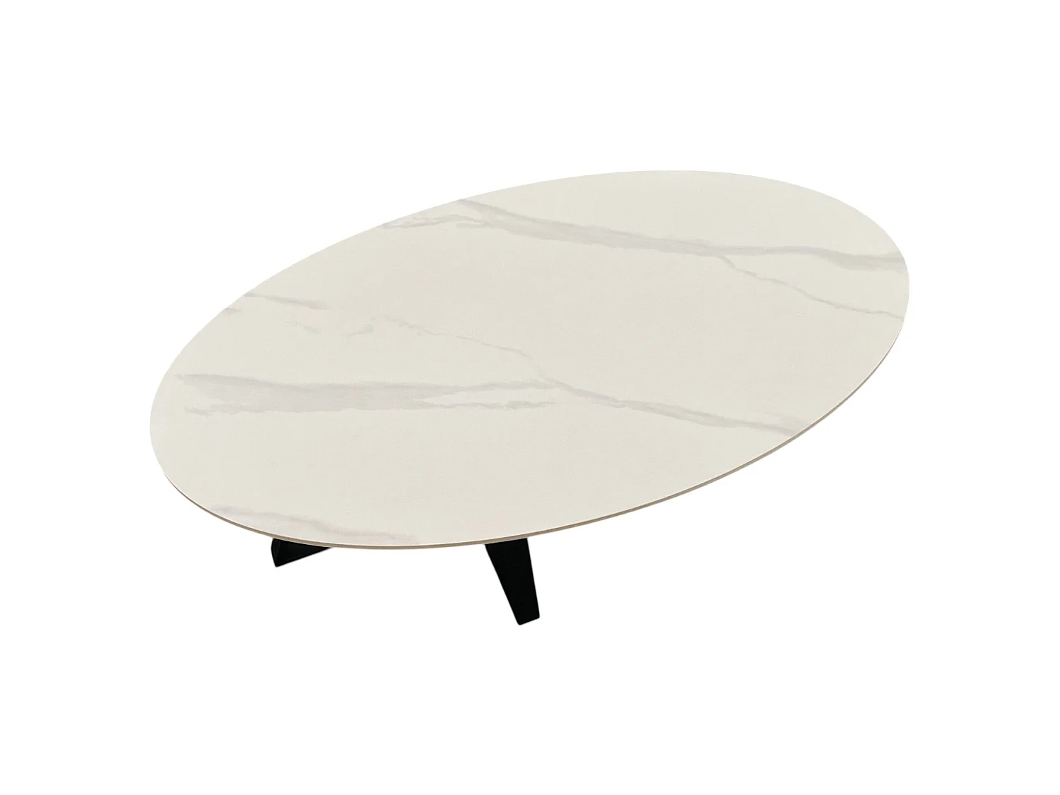 Table basse ovale céramique coloris blanc - ASTORIA
