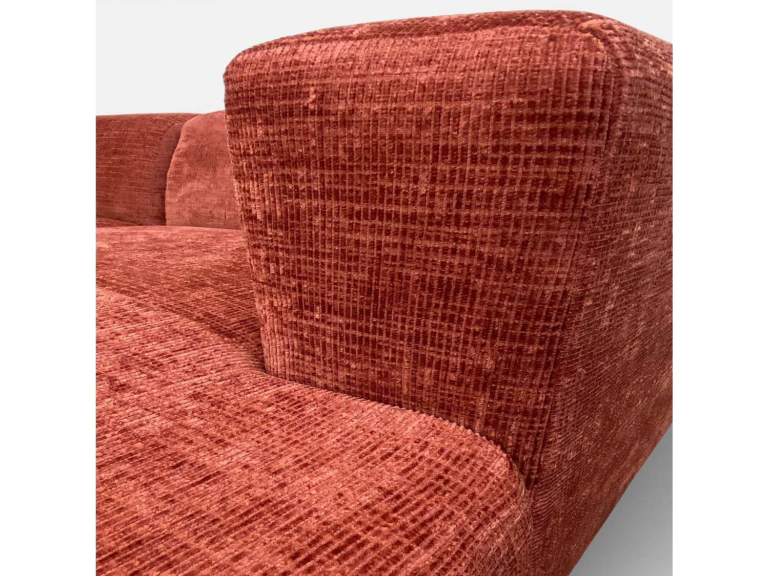 Canapé d'angle droit tissu orange - BLOK 2
