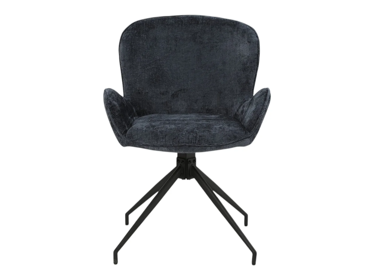 Lot de 2 chaises pivotantes tissu bleu - ASYAR