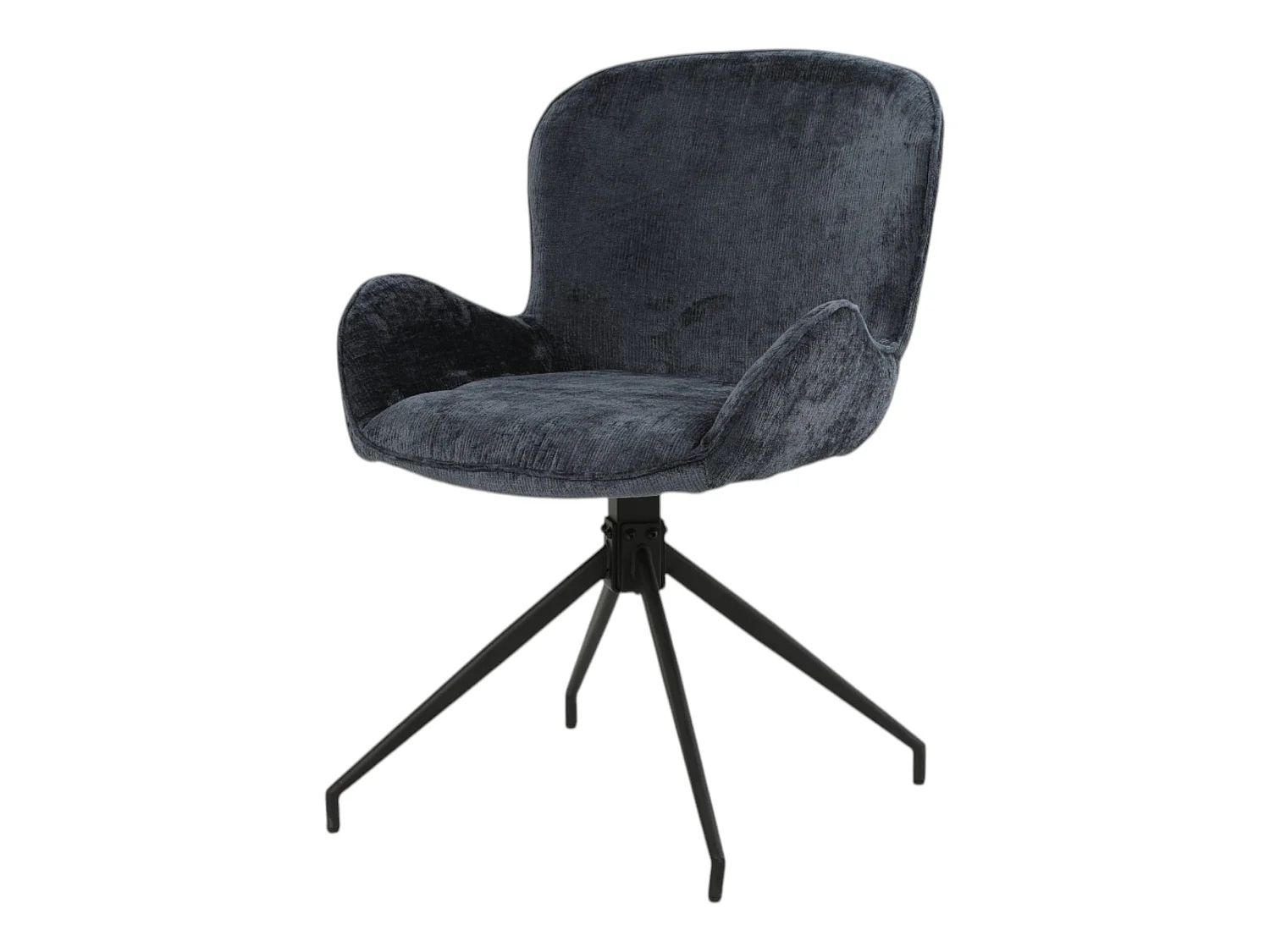 Lot de 2 chaises pivotantes tissu bleu - ASYAR