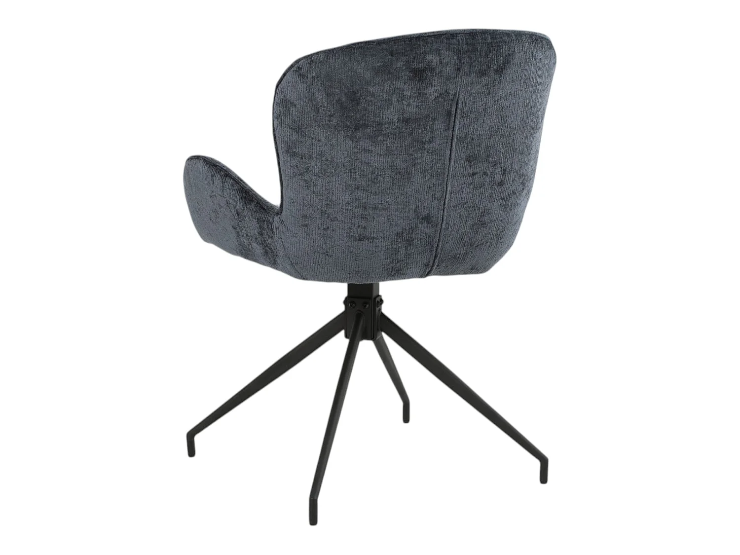 Lot de 2 chaises pivotantes tissu bleu - ASYAR