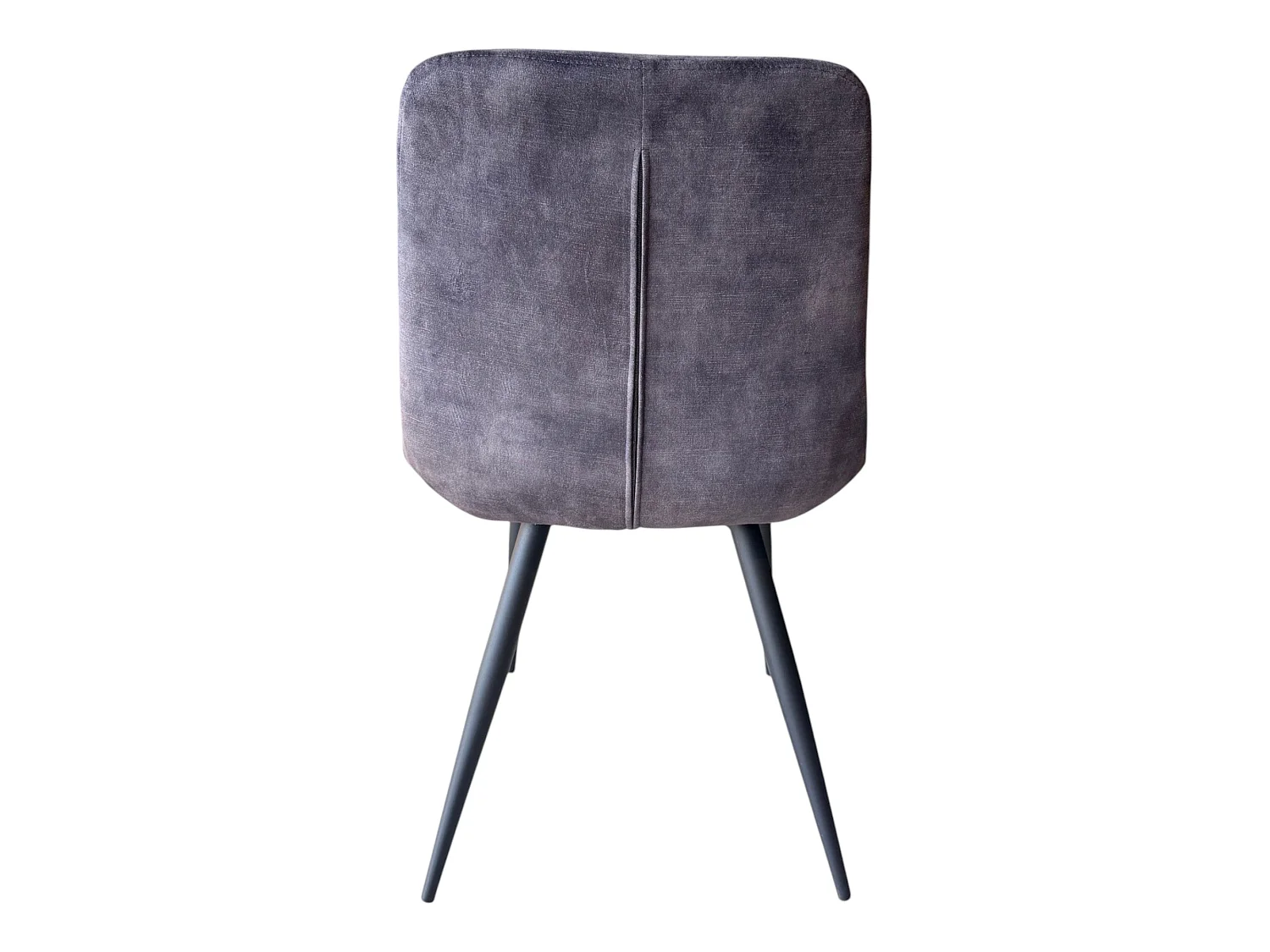 Lot de 4 chaises velours gris foncé pieds métal noir - TUFF