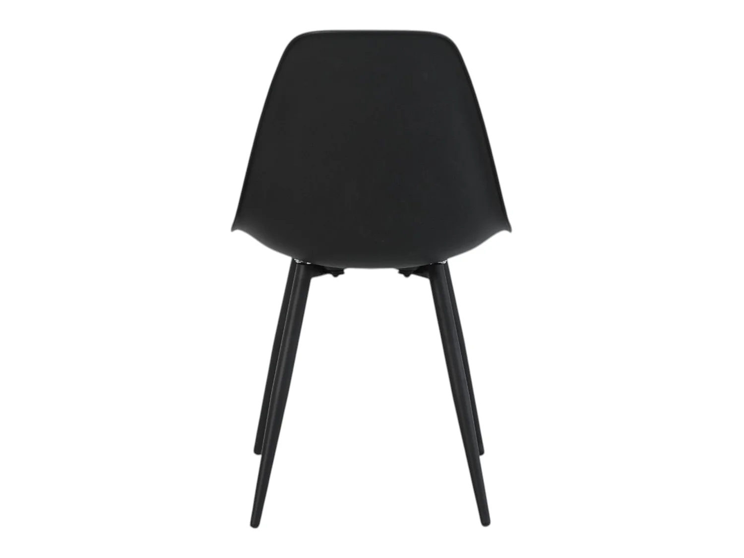 Lot de 4 chaises coloris noir assise tissu beige pieds métal noir - ALICE