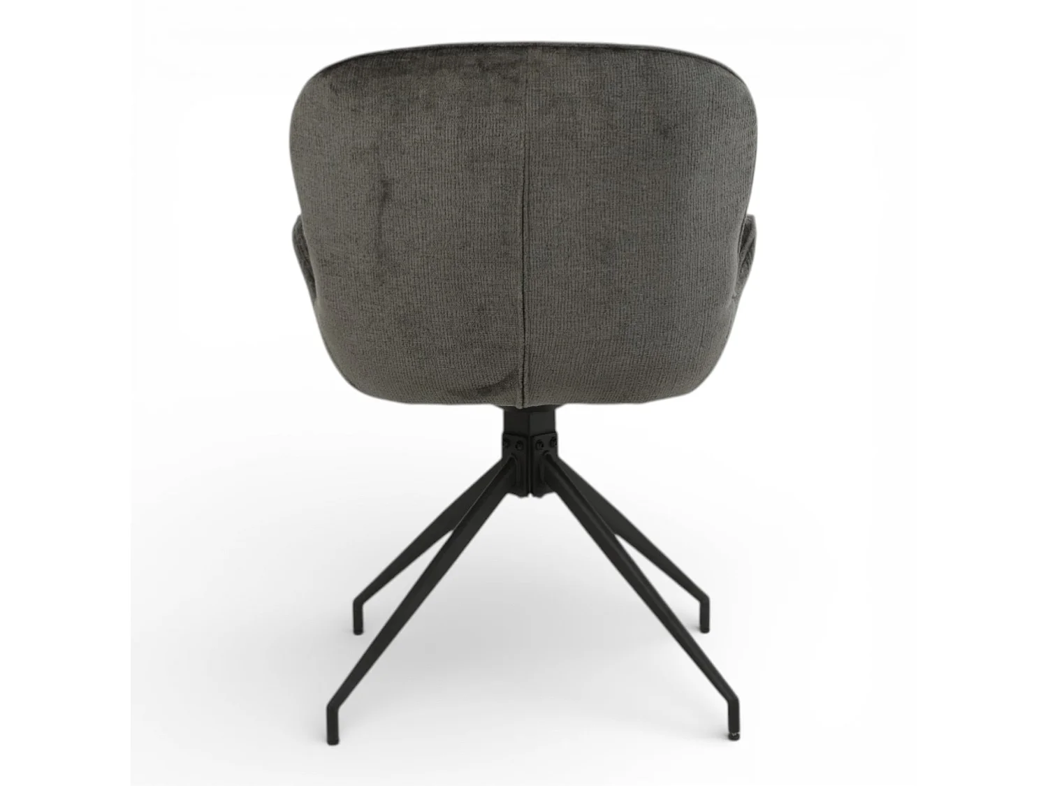 Lot de 2 chaises pivotantes tissu gris foncé - ASYAR