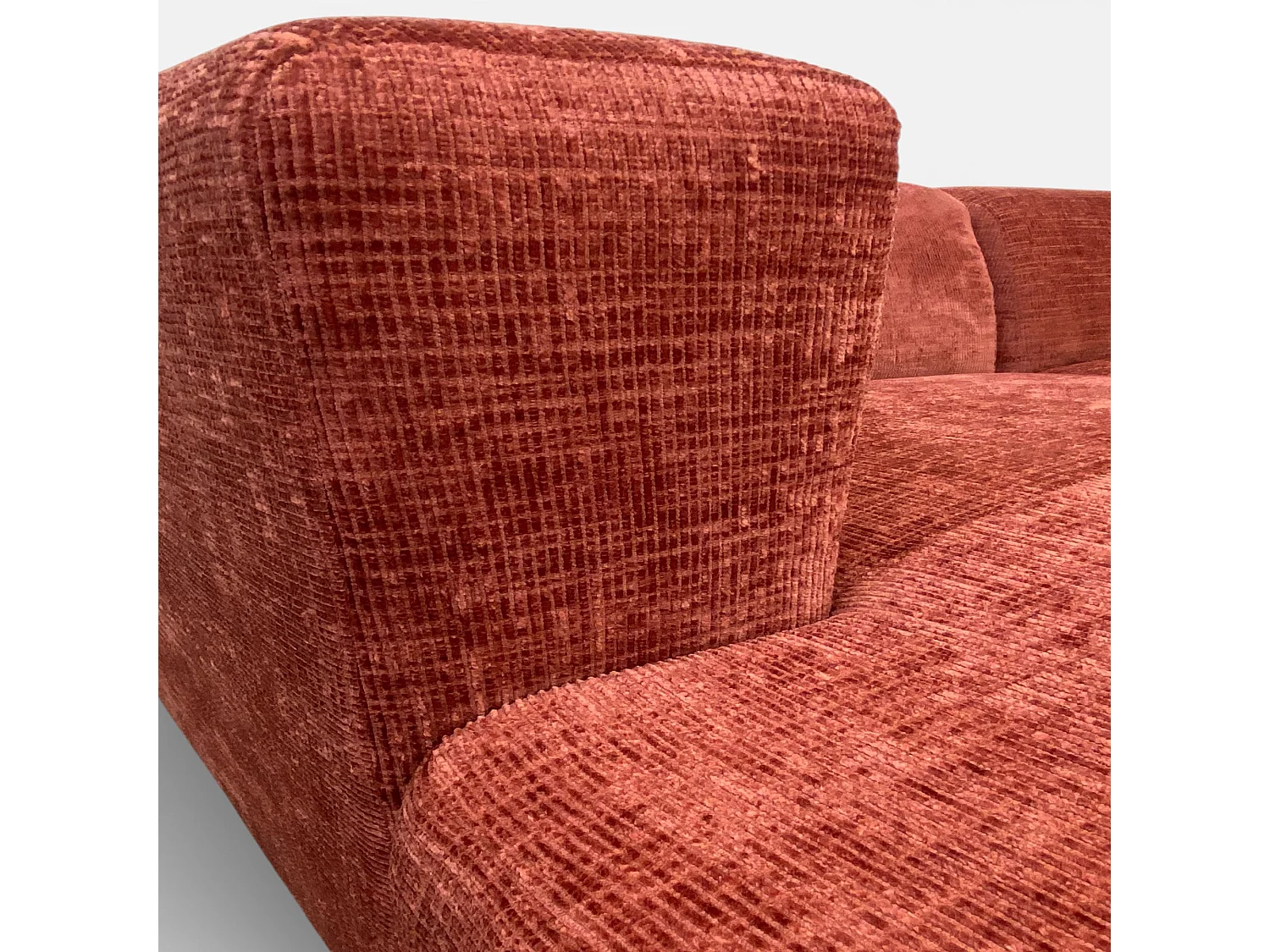 Canapé d'angle gauche tissu orange - BLOK 2