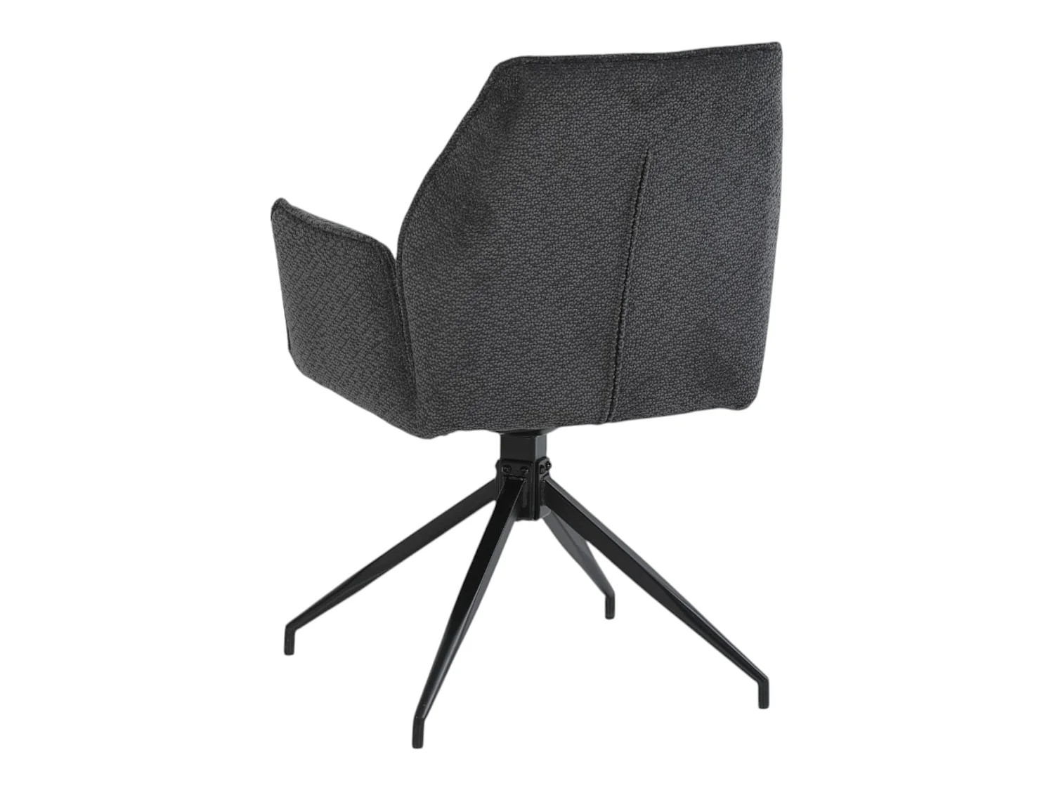 Lot de 2 chaises avec accoudoirs pivotantes tissu noir - FITOUS II
