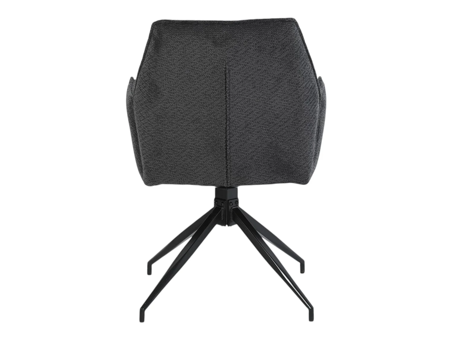 Lot de 2 chaises avec accoudoirs pivotantes tissu noir - FITOUS II