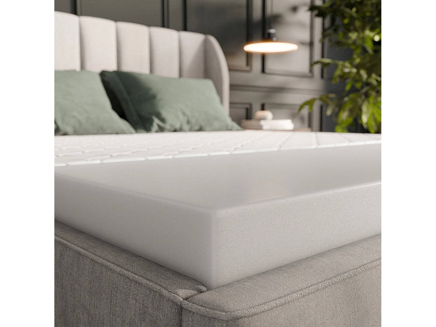 Matelas en mousse 90x200  confortable et hypoallergénique LUNA 8 cm