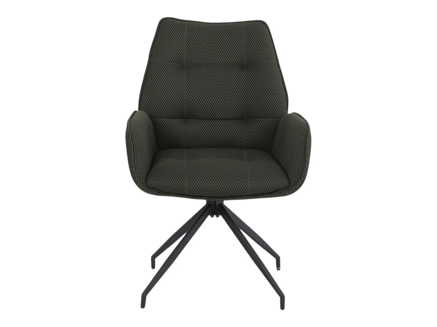Lot de 2 chaises pivotantes tissu maille 3D vert - CARILO