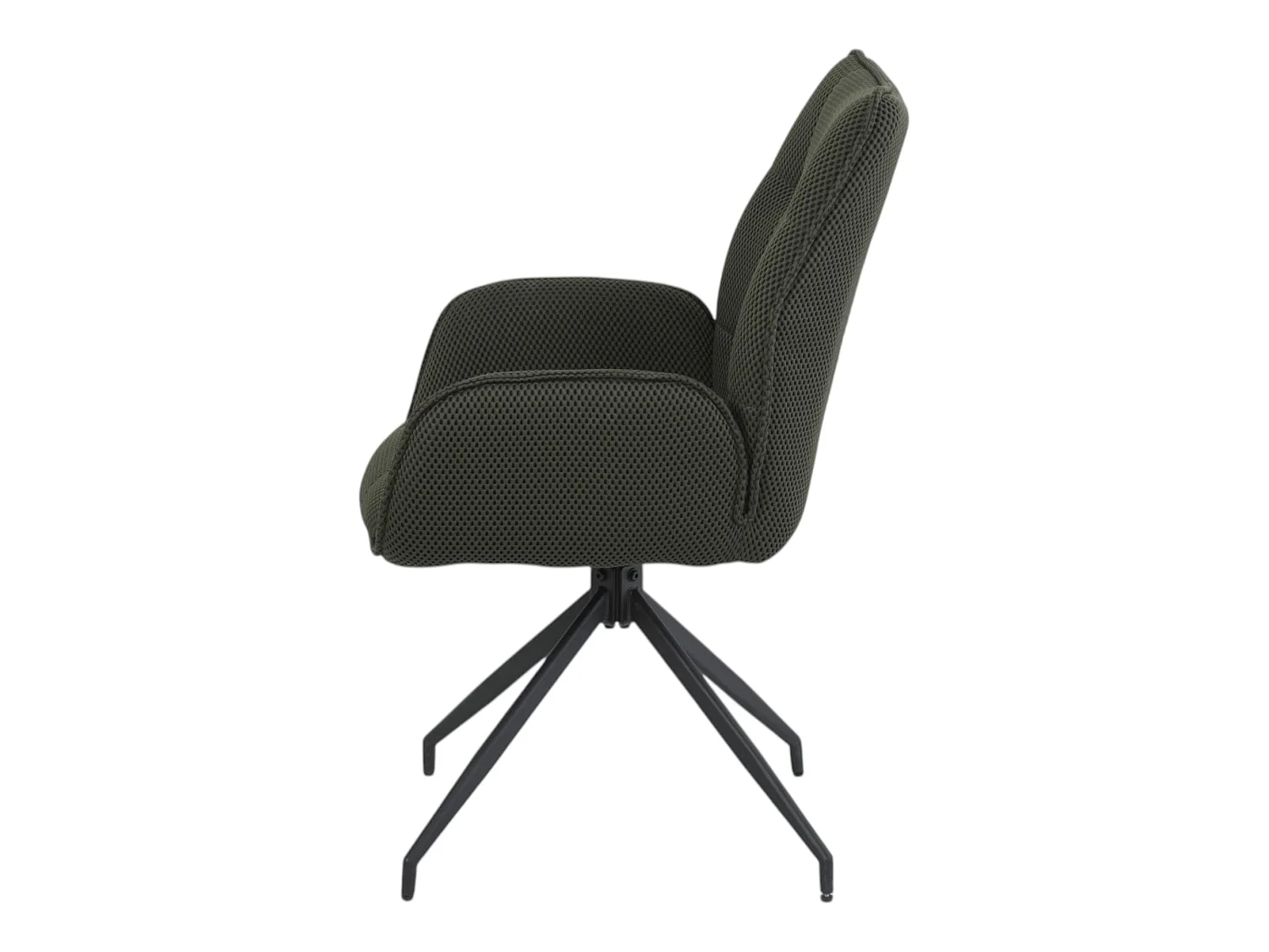 Lot de 2 chaises pivotantes tissu maille 3D vert - CARILO