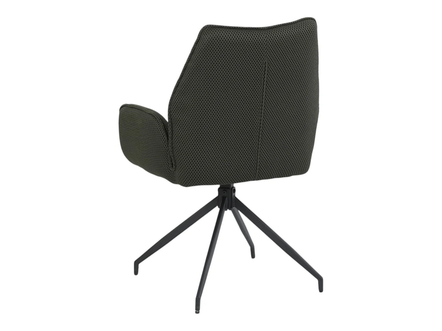 Lot de 2 chaises pivotantes tissu maille 3D vert - CARILO
