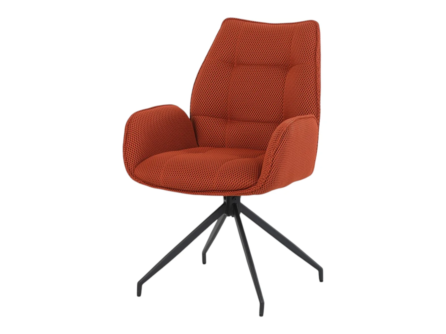 Lot de 2 chaises pivotantes tissu maille 3D orange - CARILO