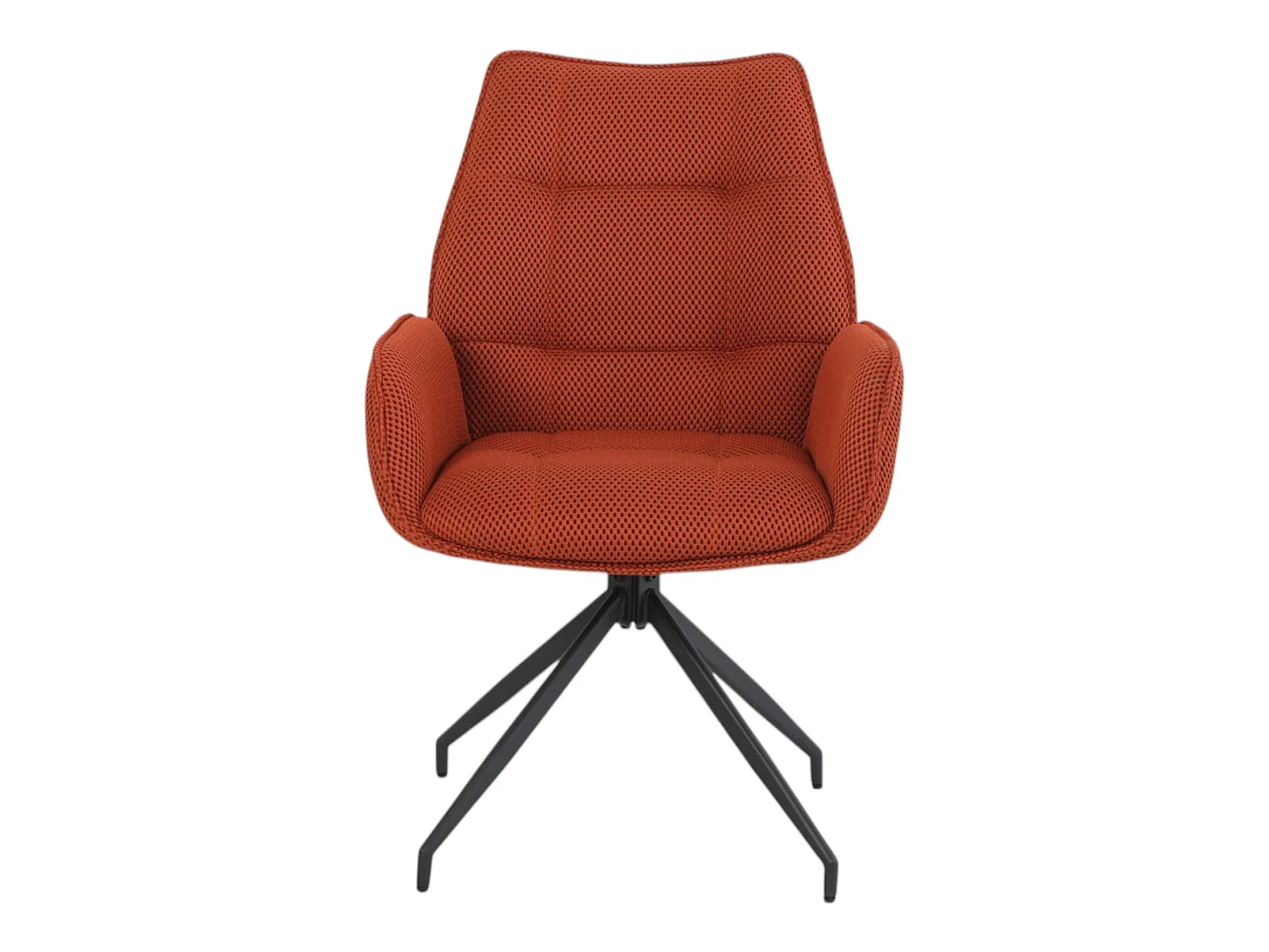 Lot de 2 chaises pivotantes tissu maille 3D orange - CARILO
