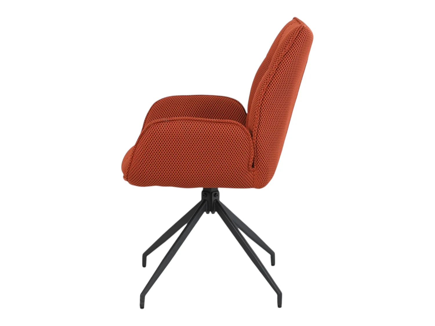 Lot de 2 chaises pivotantes tissu maille 3D orange - CARILO