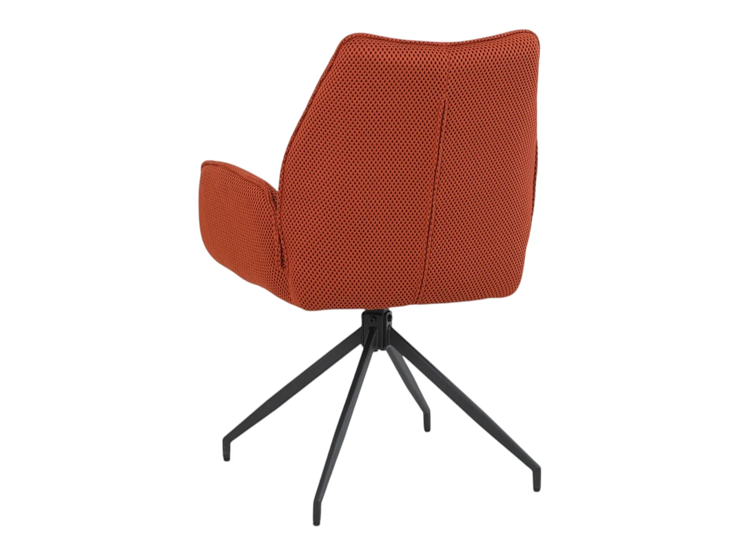 Lot de 2 chaises pivotantes tissu maille 3D orange - CARILO