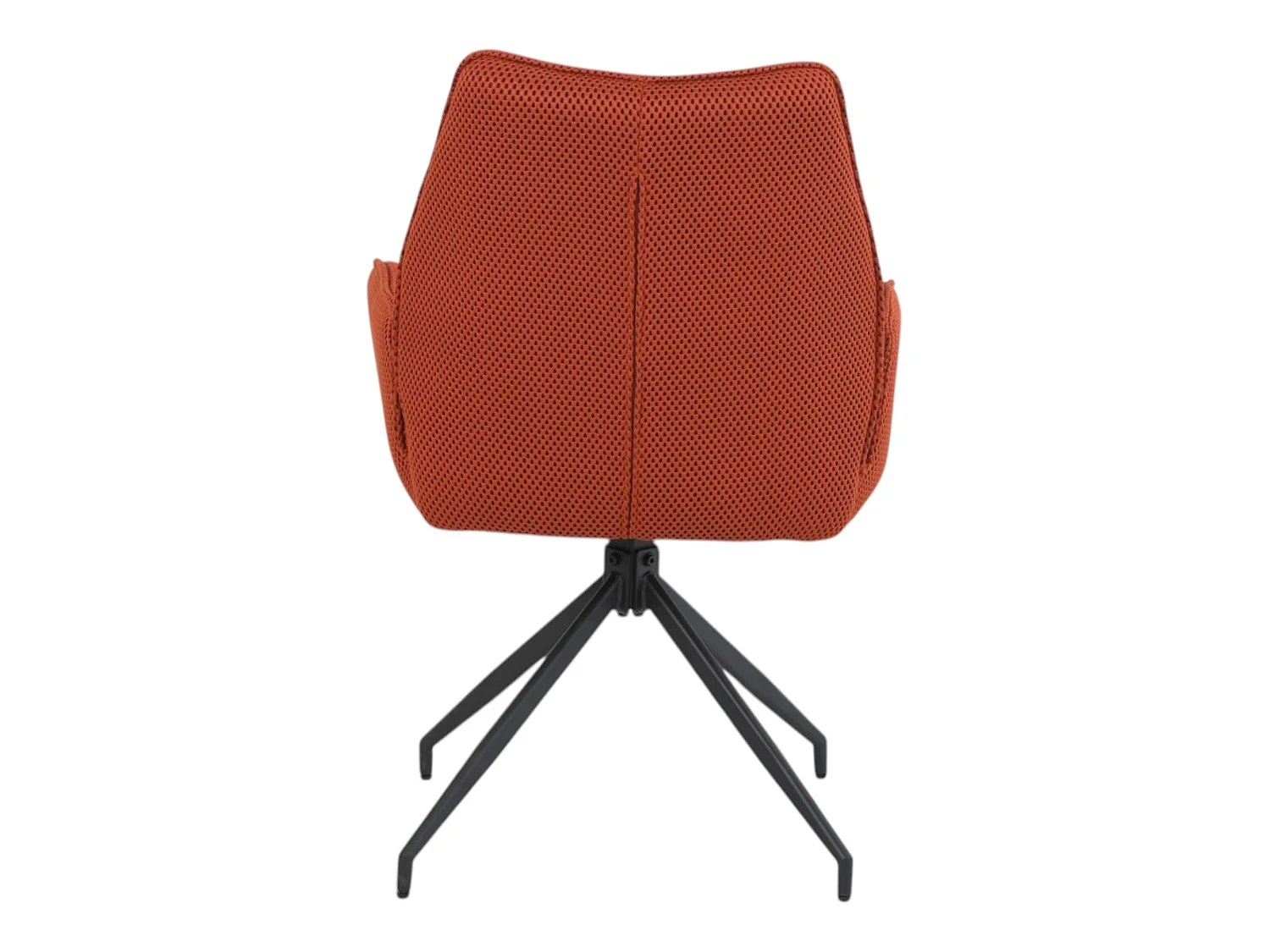 Lot de 2 chaises pivotantes tissu maille 3D orange - CARILO