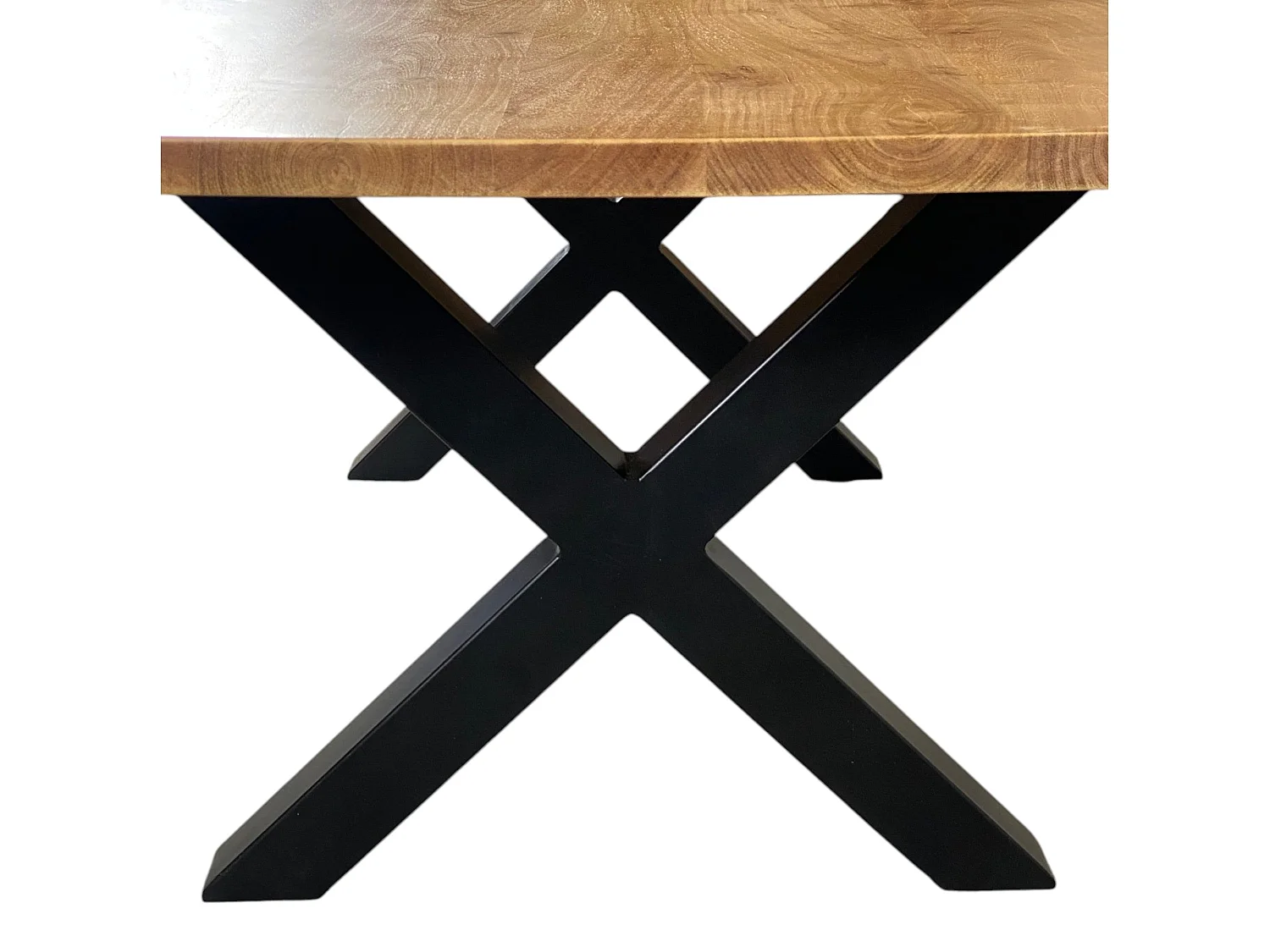 Table basse rectangulaire bois massif pieds métal X - BERGEN