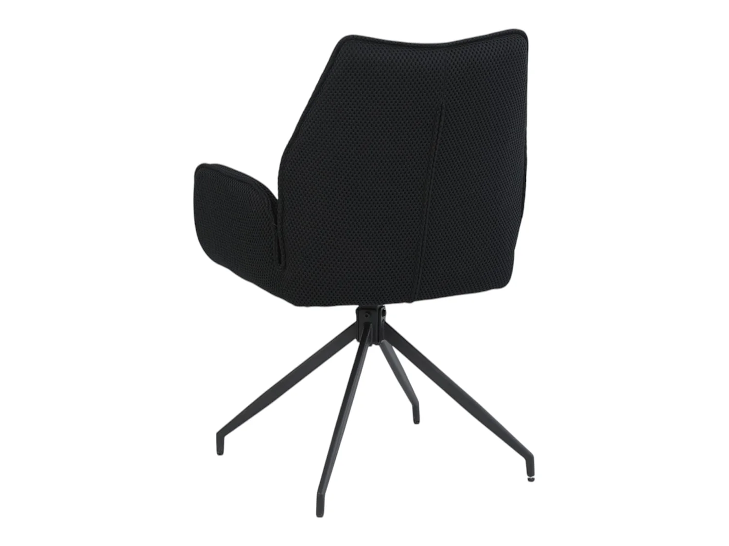 Lot de 2 chaises pivotantes tissu maille 3D noir - CARILO