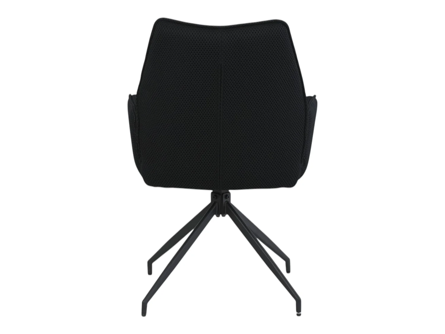 Lot de 2 chaises pivotantes tissu maille 3D noir - CARILO