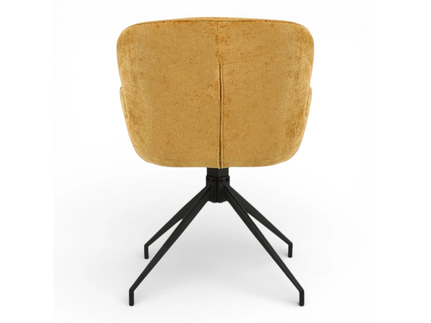 Lot de 2 chaises pivotantes tissu jaune - ASYAR