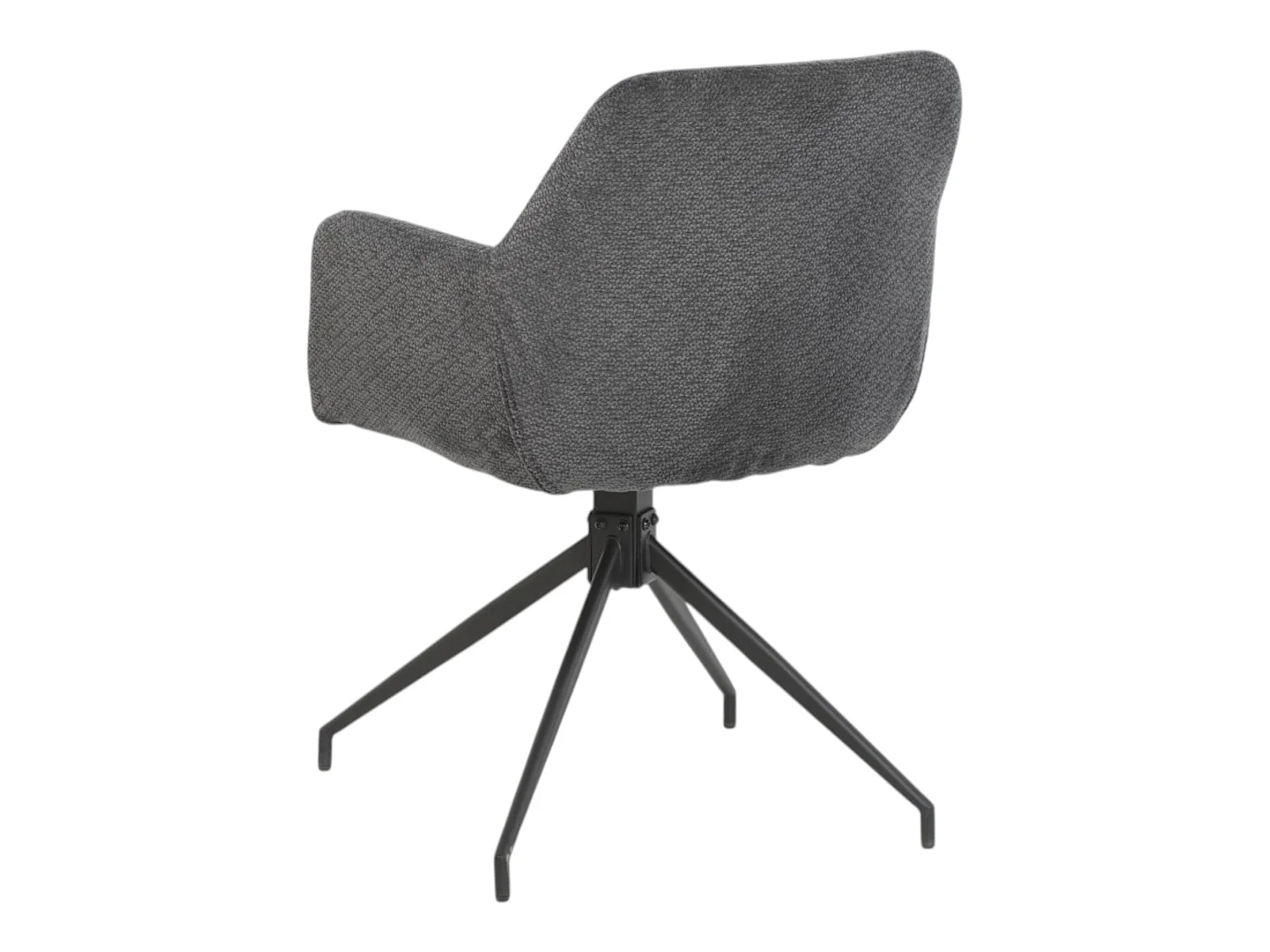 Lot de 2 chaises avec accoudoirs pivotantes tissu noir  - MORINI