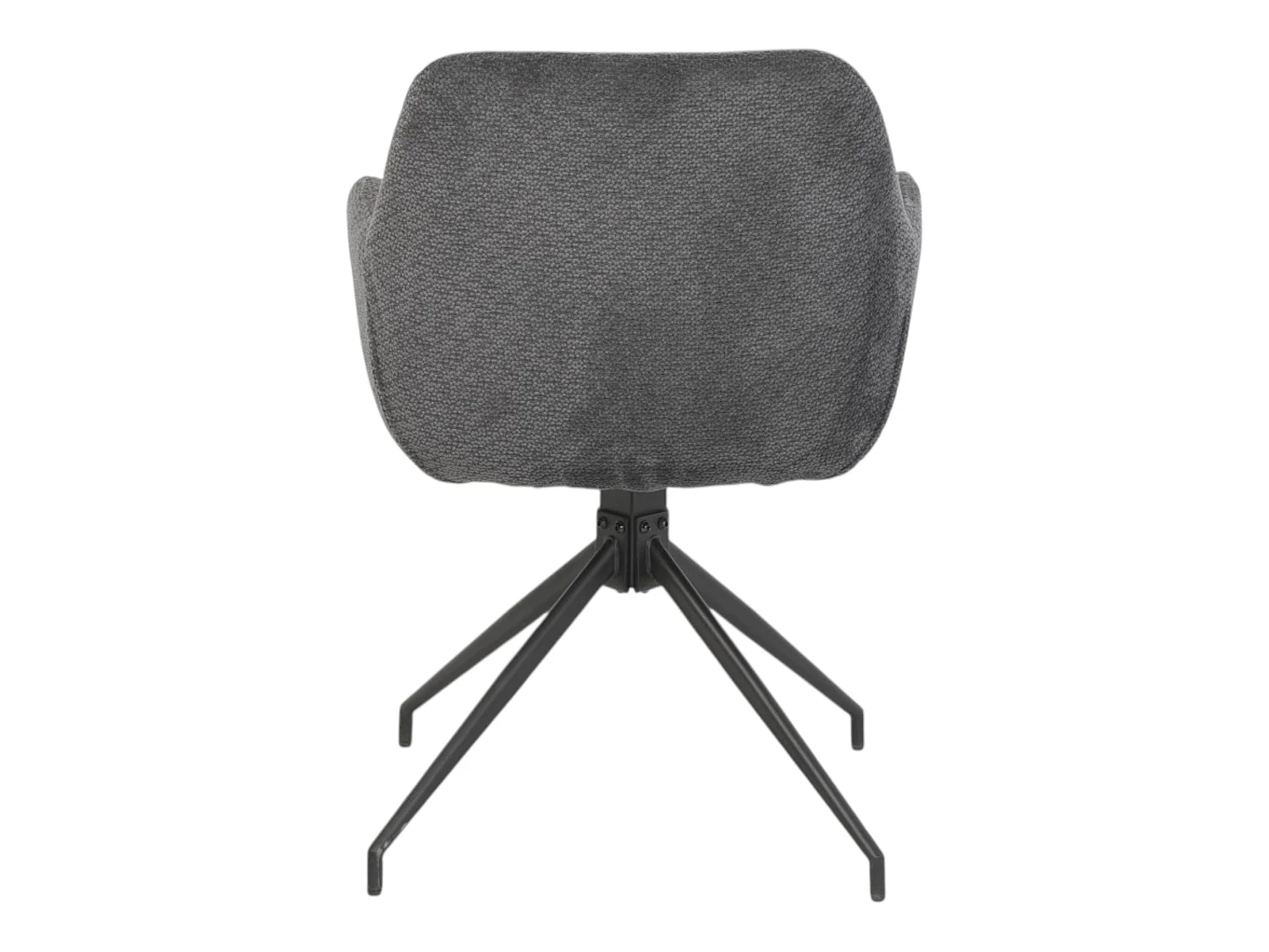 Lot de 2 chaises avec accoudoirs pivotantes tissu noir  - MORINI