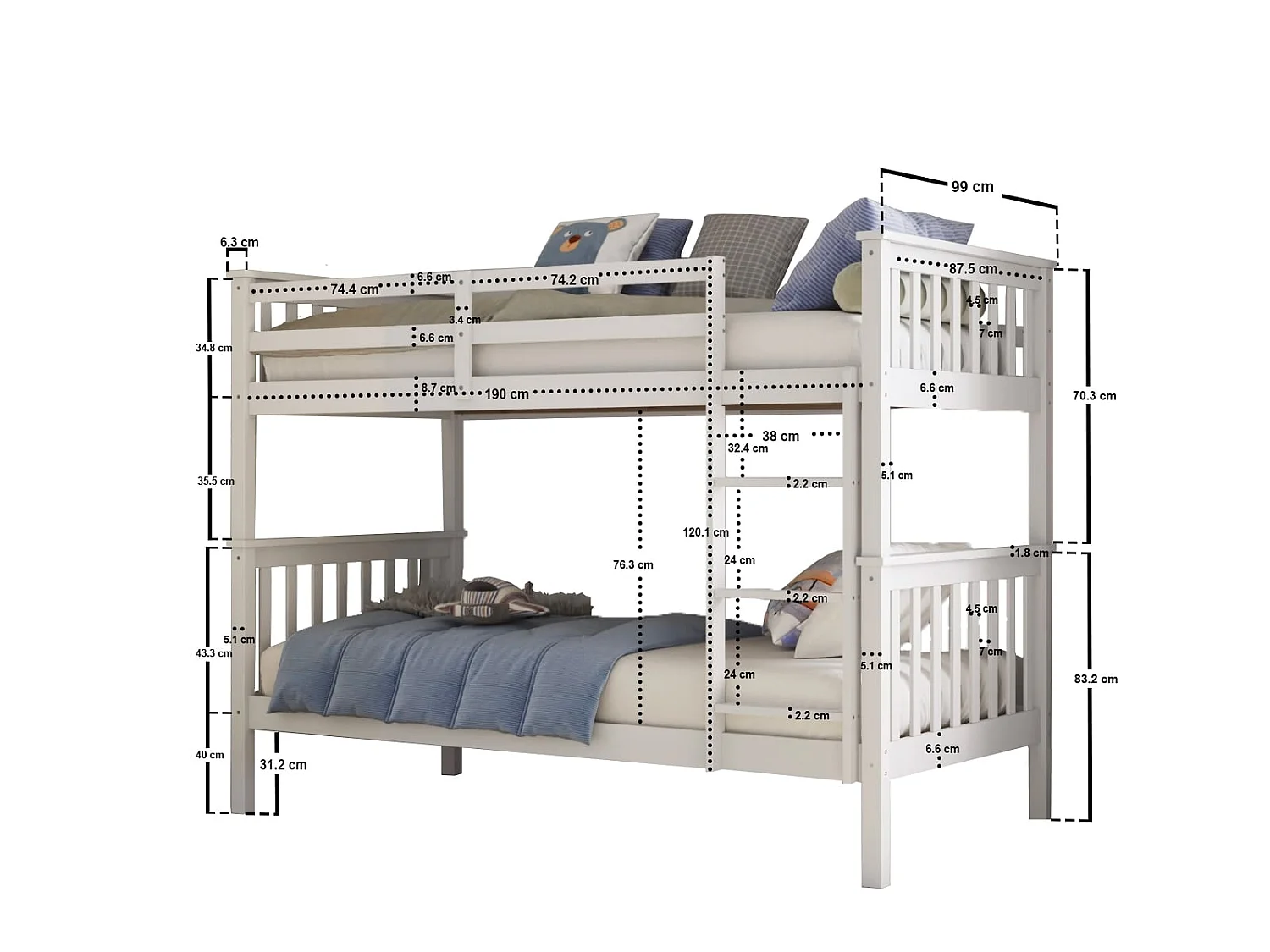 Flair Koop Bunk Bed White
