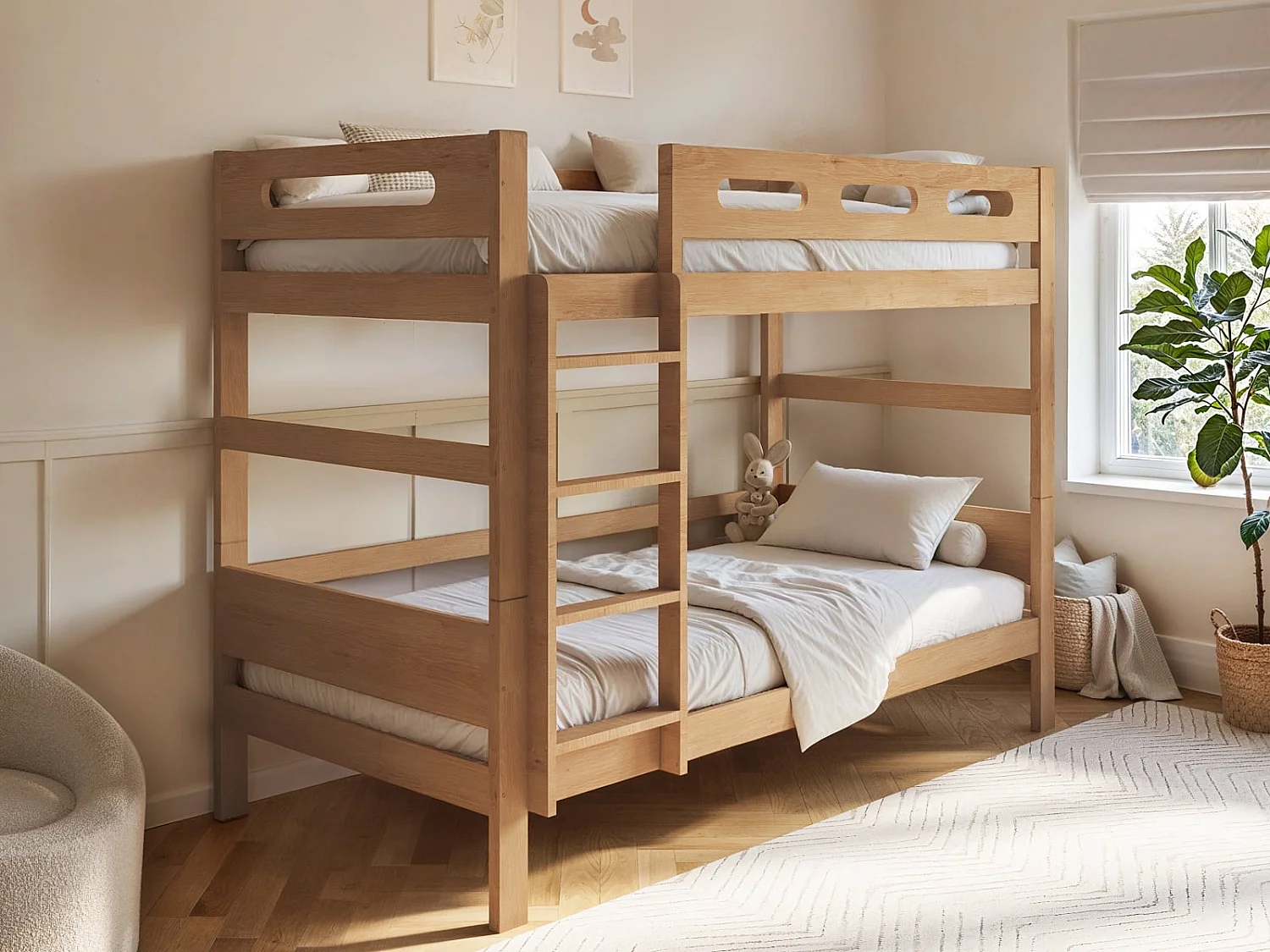 Flair Elijah Detachable Wooden Bunk Bed Brown