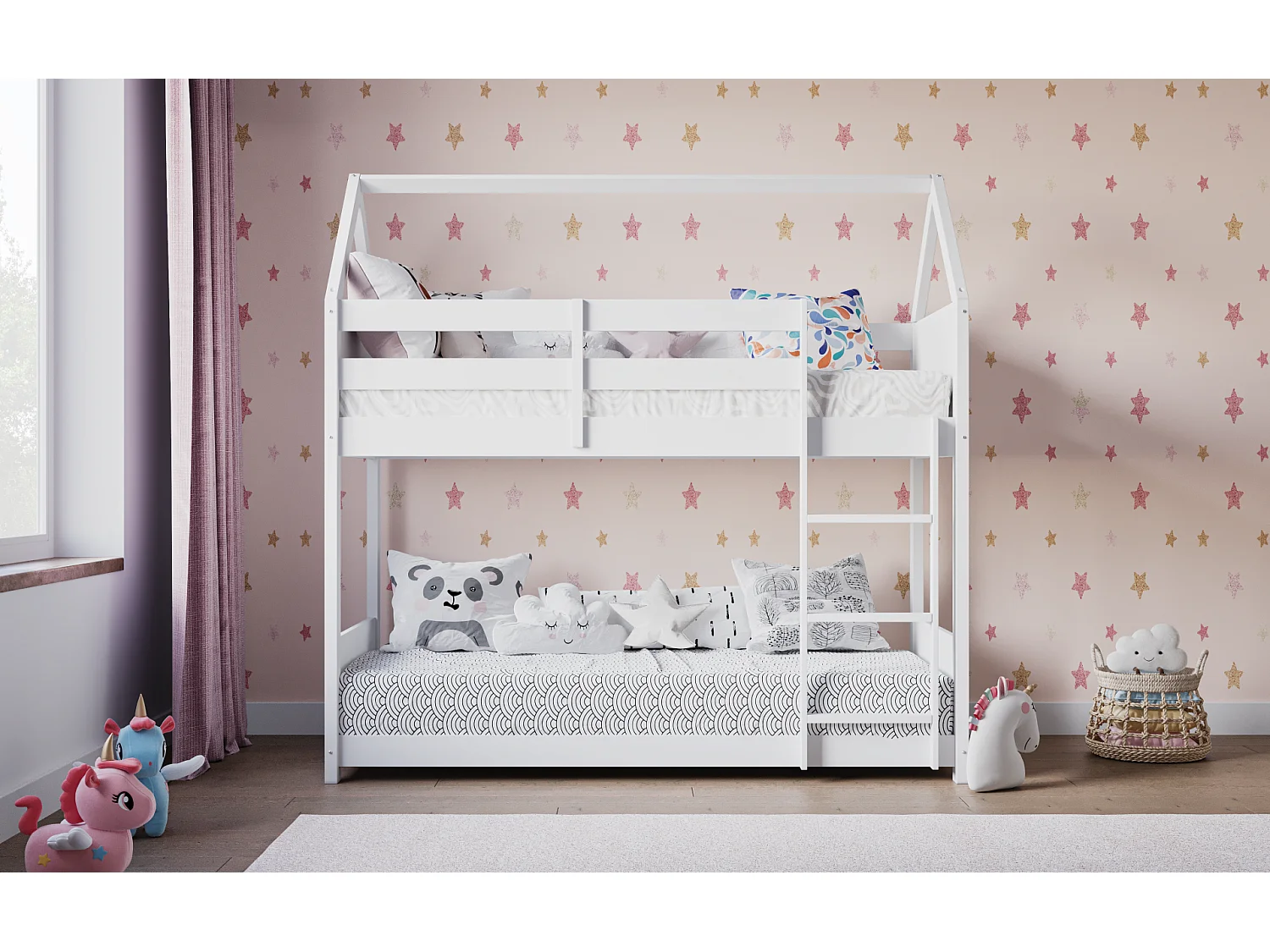 Flair Plation Low Play House Shorty Bunk Bed White