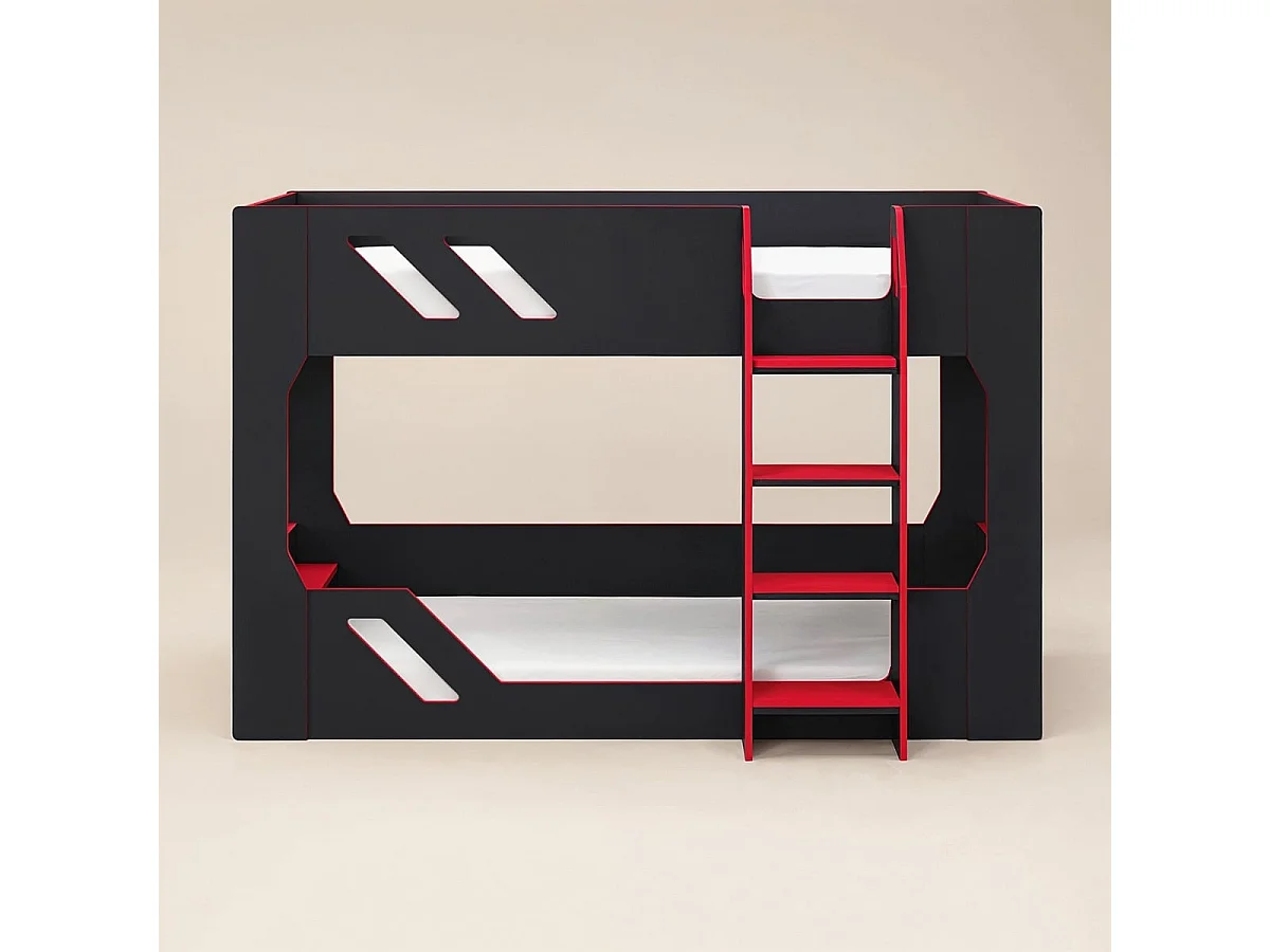 Flair Shuttle Gaming Bunk Bed Black & Red