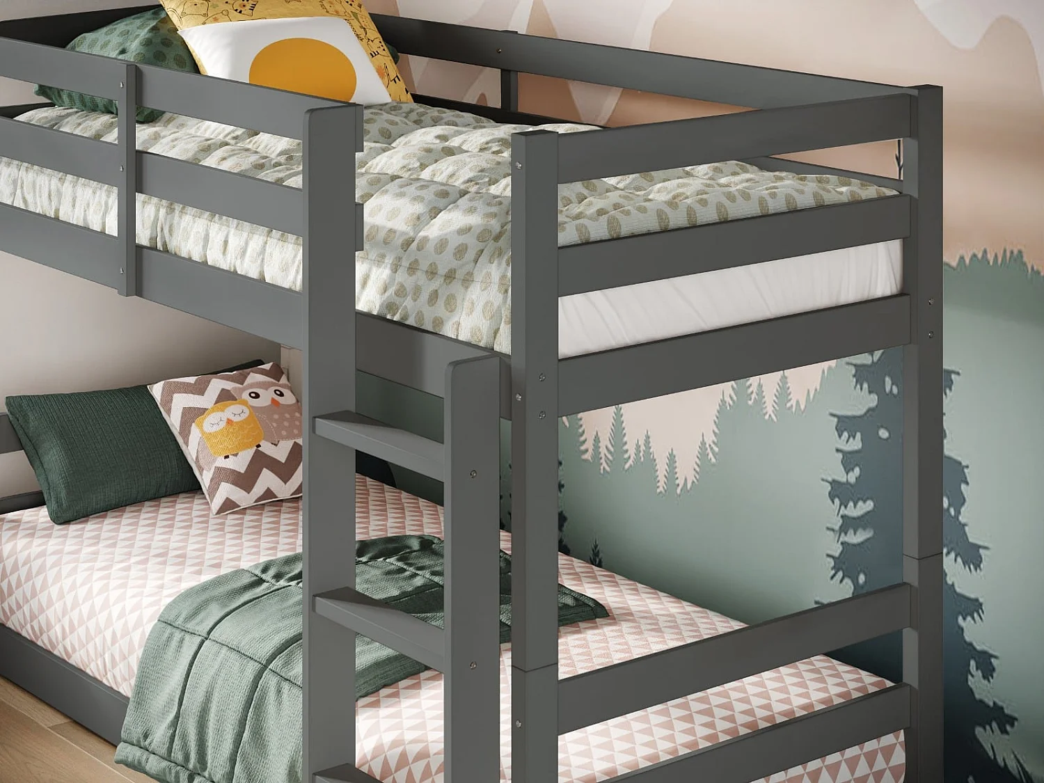 Flair Shasha Low Shorty Bunk Bed Grey